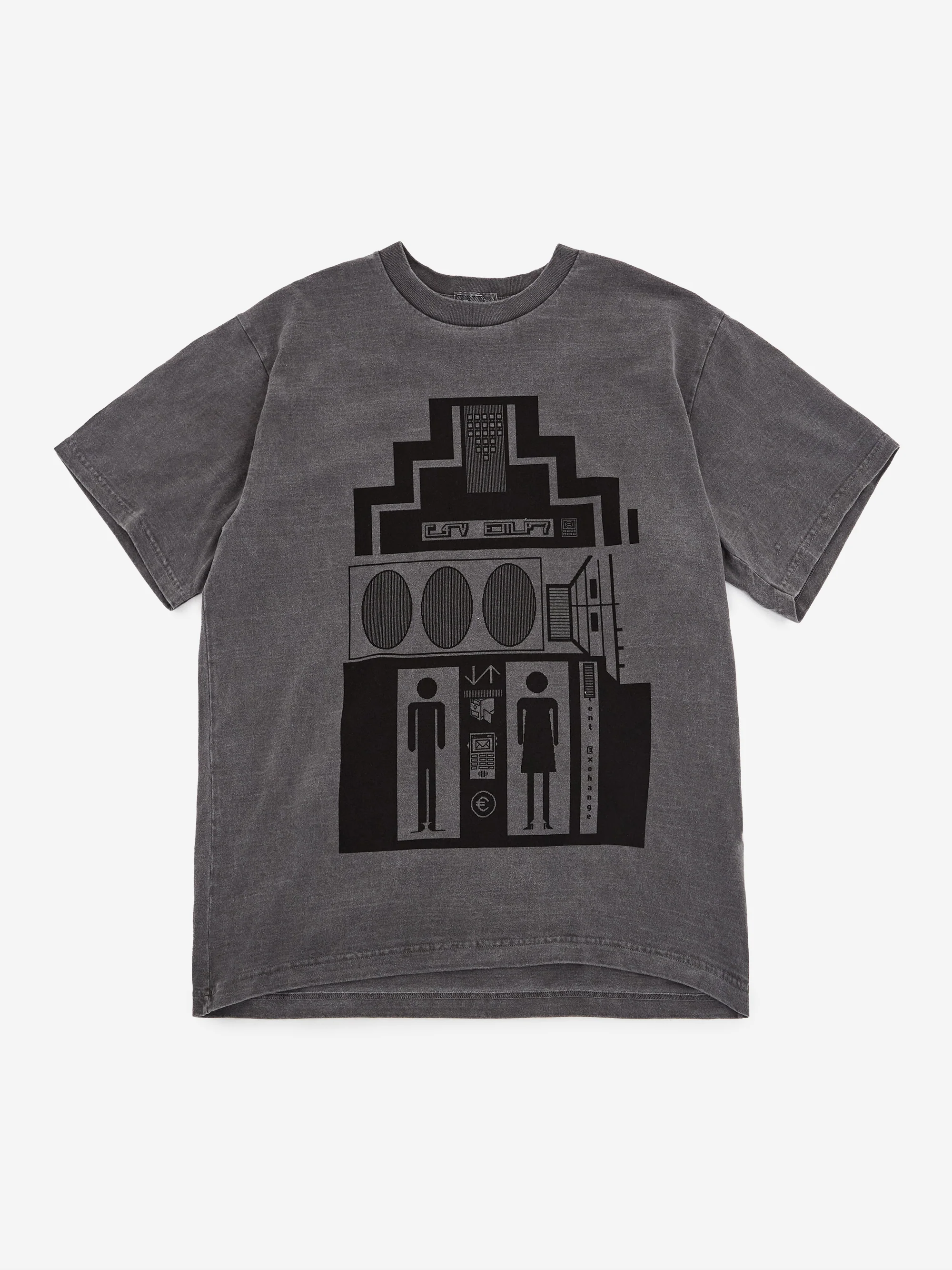 C.E Cav Empt Overdye C4V EMP7 T-Shirt - Charcoal