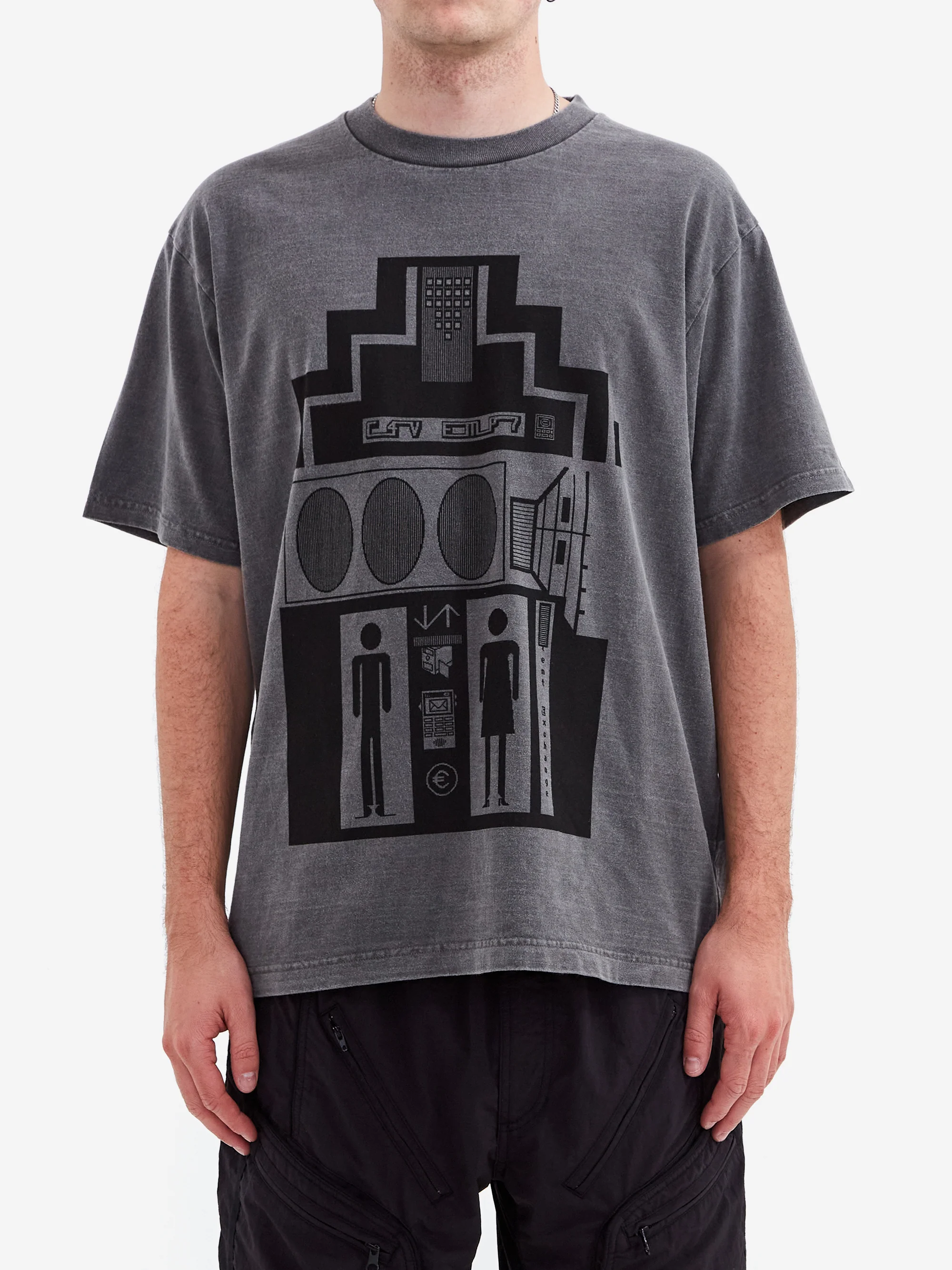 C.E Cav Empt Overdye C4V EMP7 T-Shirt - Charcoal - Image 2