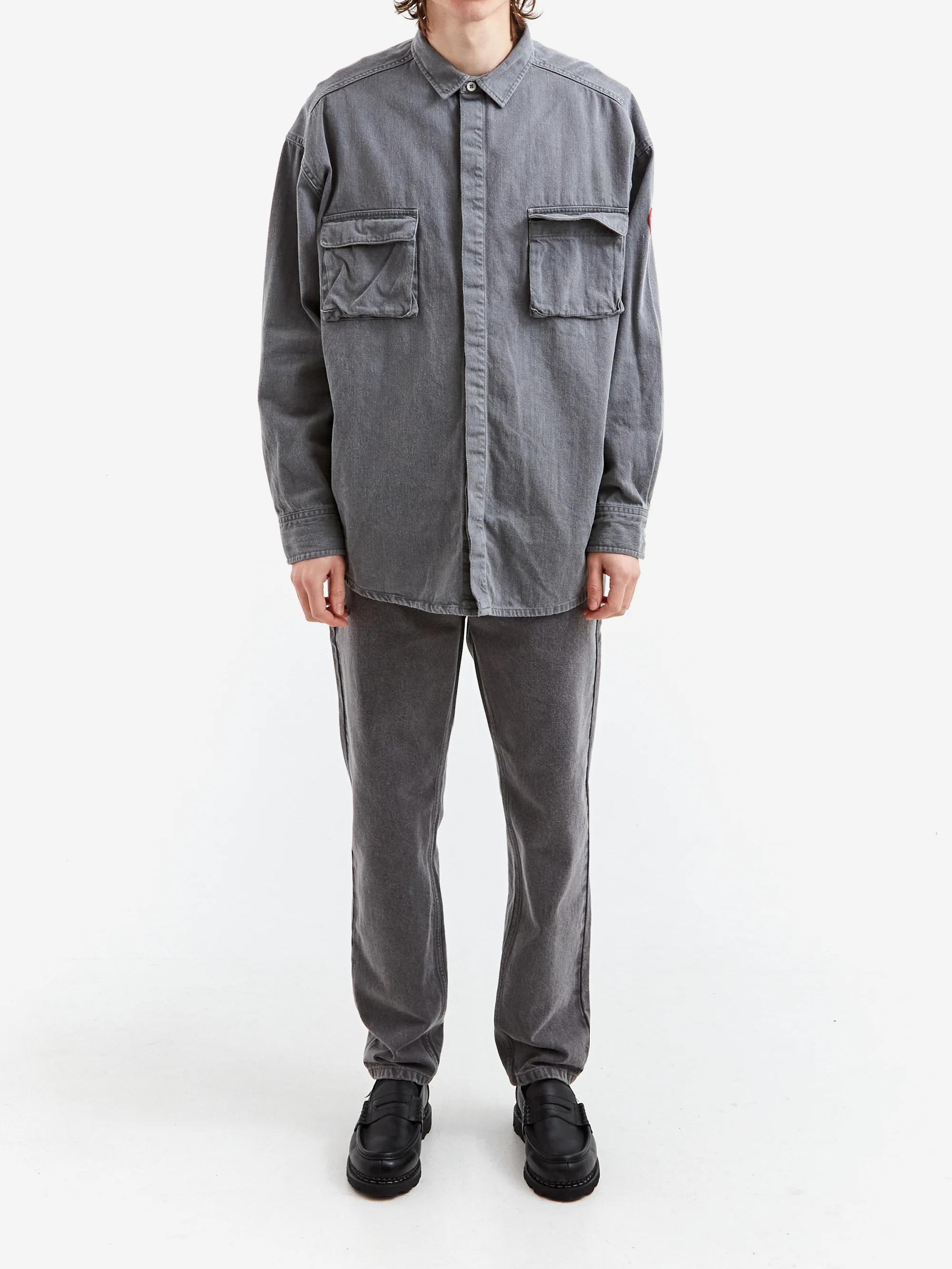 C.E Cav Empt Overdye Colour Denim Big Shirt - Green - Image 7