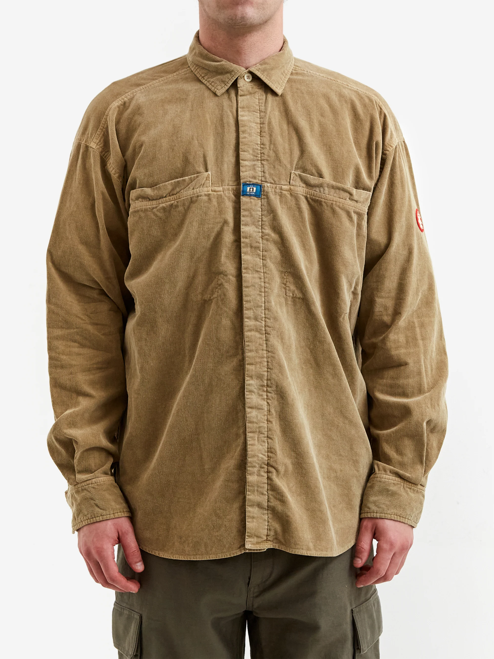 C.E Cav Empt Overdye Cord Design Big Shirt - Beige - Image 2