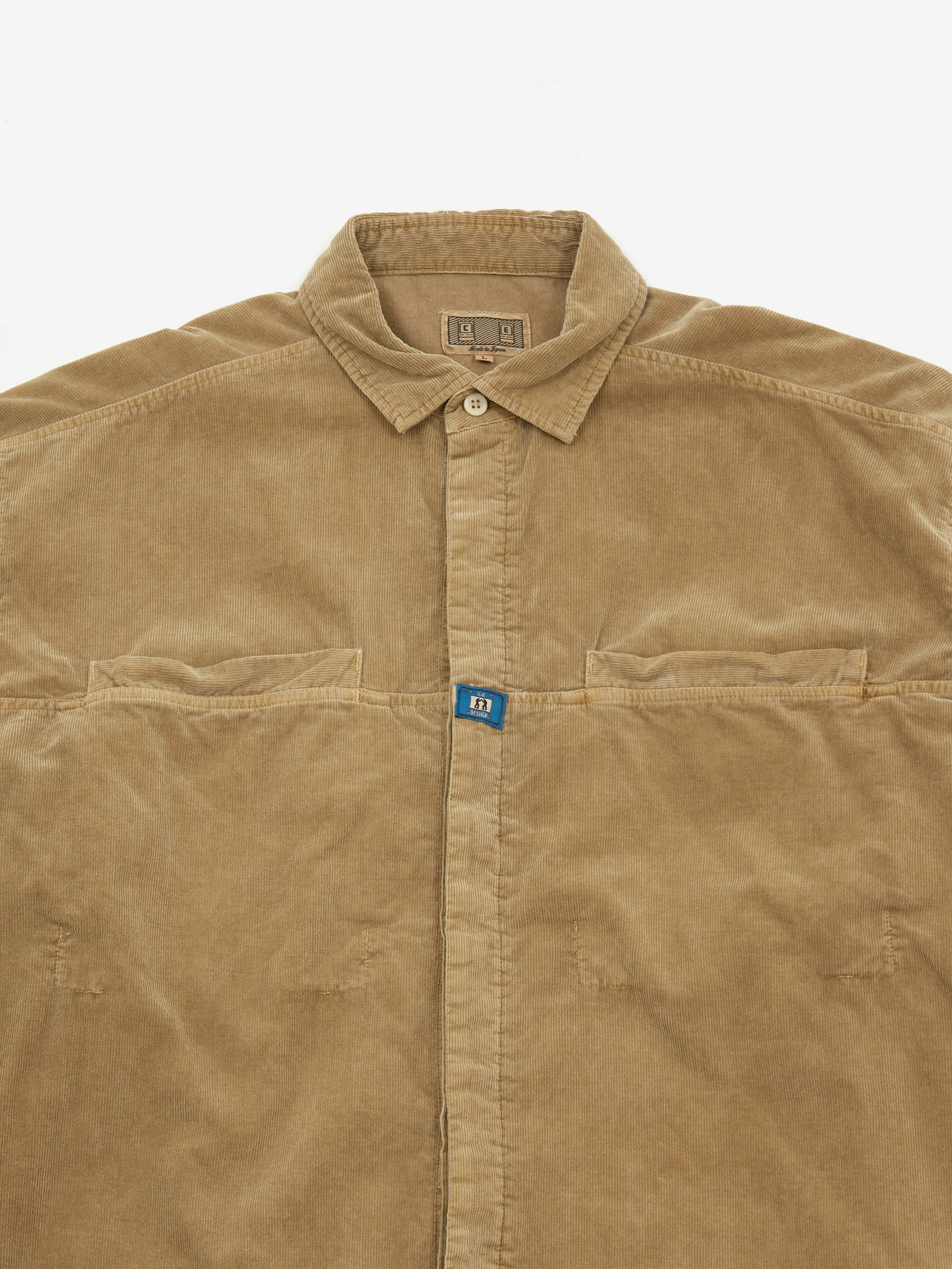 C.E Cav Empt Overdye Cord Design Big Shirt - Beige - Image 3