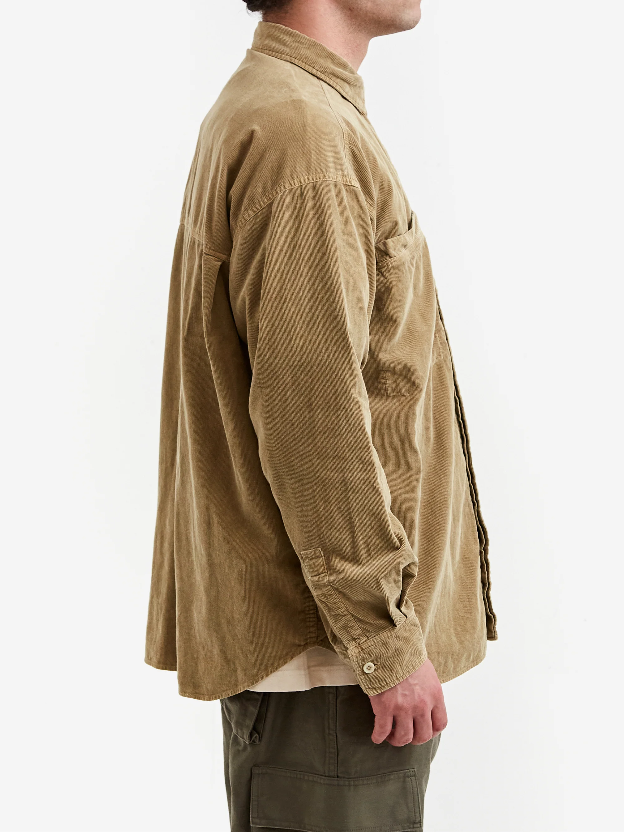 C.E Cav Empt Overdye Cord Design Big Shirt - Beige - Image 5