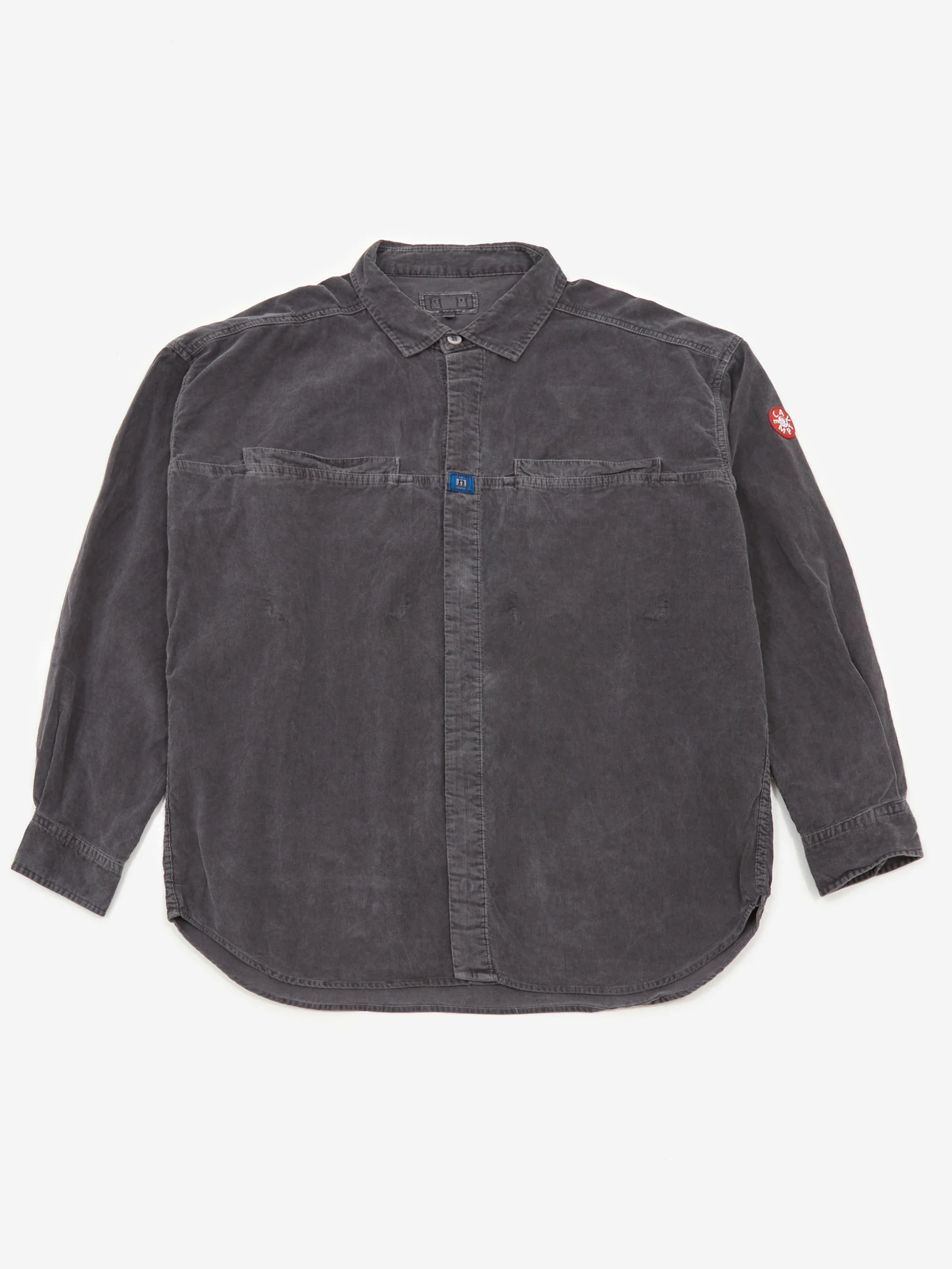 C.E Cav Empt Overdye Cord Design Big Shirt - Charcoal