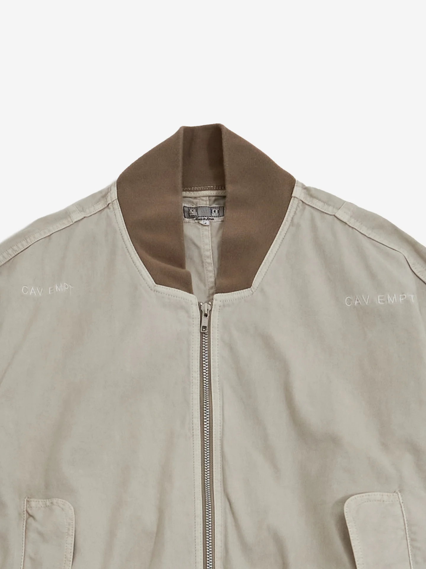 C.E Cav Empt Overdye Duck Zip Jacket - Beige - Image 6