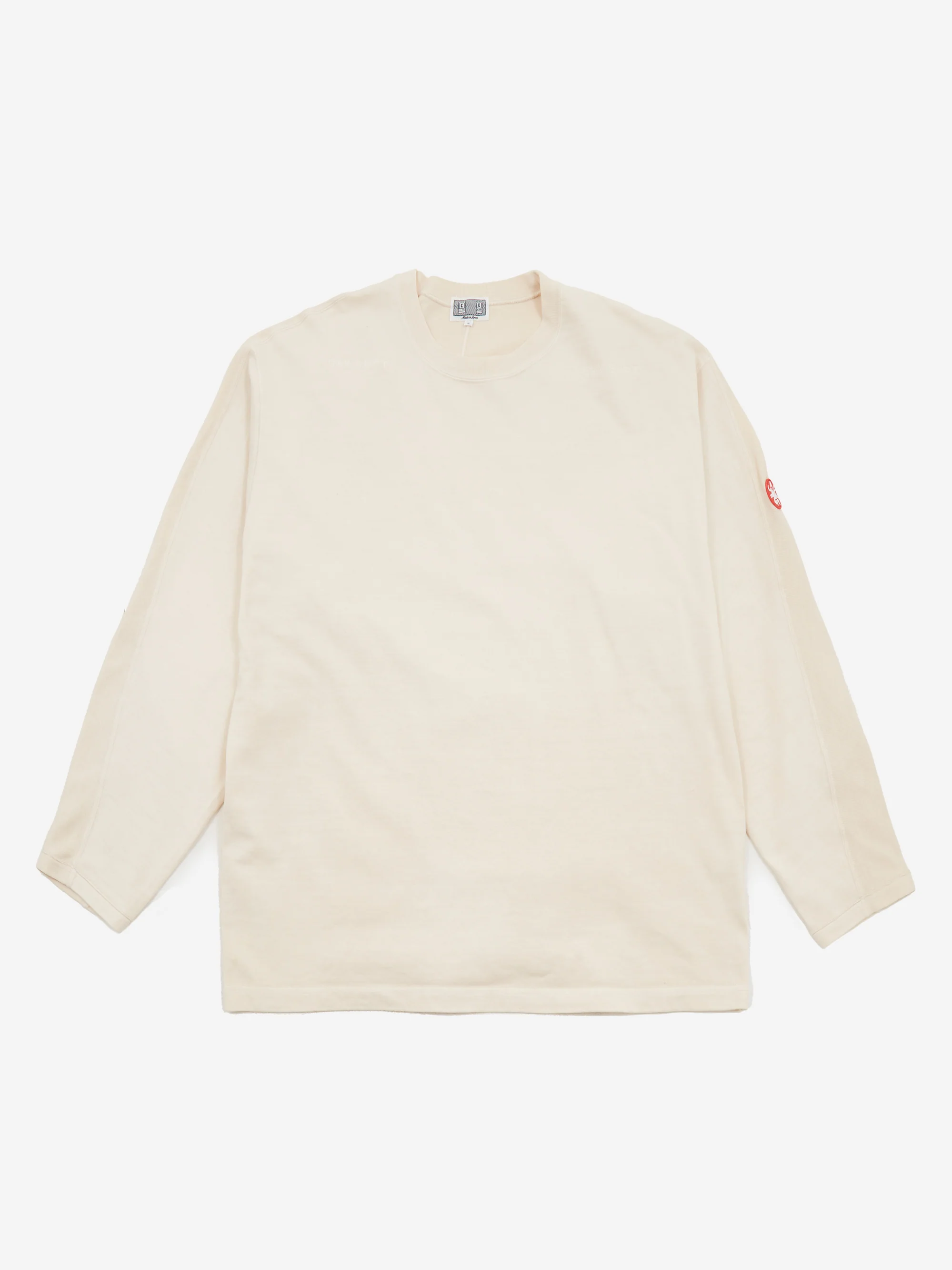 C.E Cav Empt Overdye Forward Line Heavy Long Sleeve T-Shirt - Beige