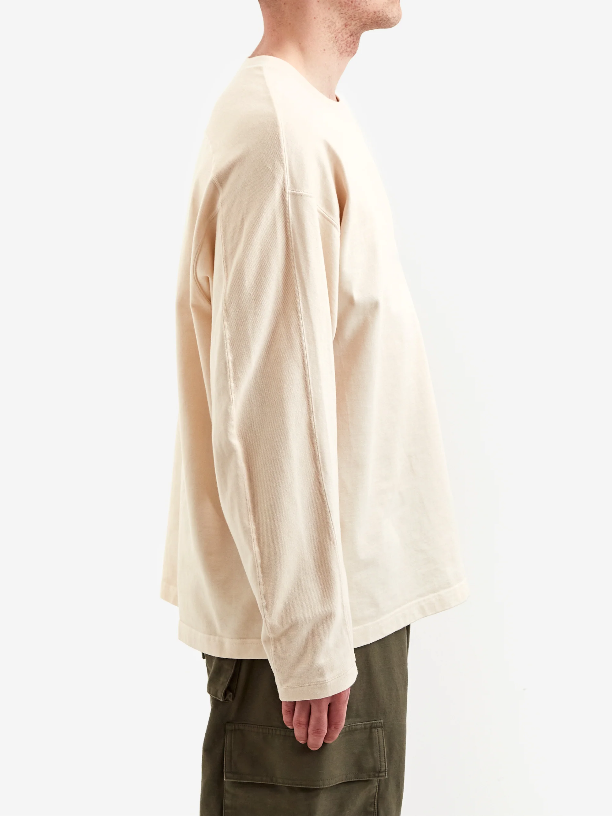 C.E Cav Empt Overdye Forward Line Heavy Long Sleeve T-Shirt - Beige - Image 5