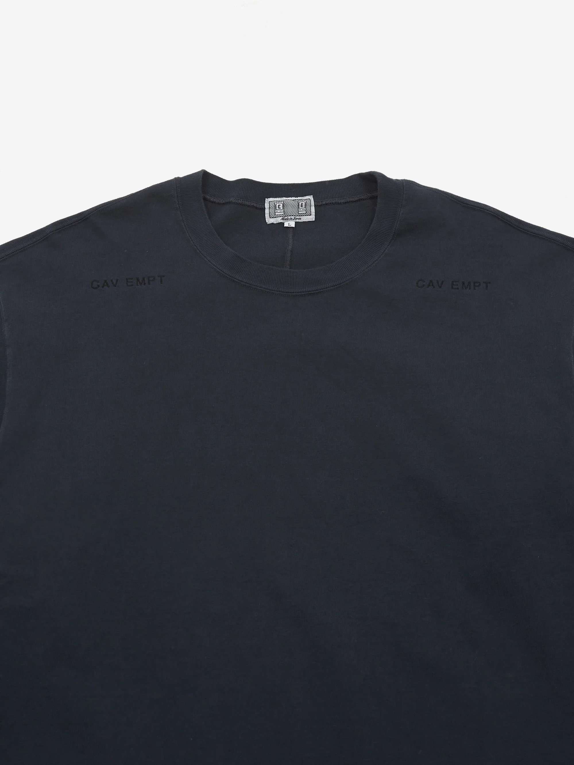 C.E Cav Empt Overdye Forward Line Heavy Long Sleeve T-Shirt - Black - Image 3