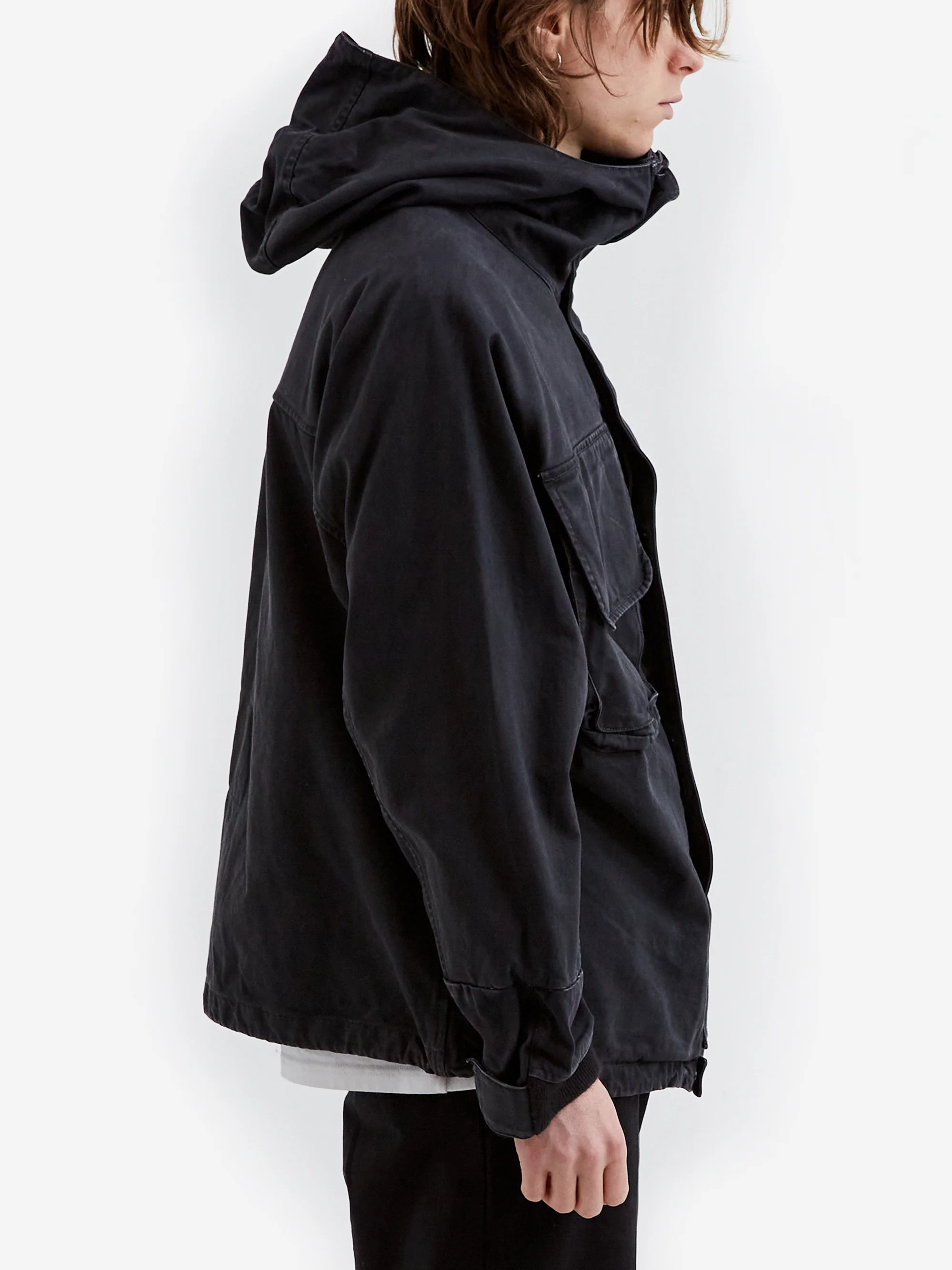 C.E Cav Empt Overdye Hood Zip Jacket - Charcoal - Image 5
