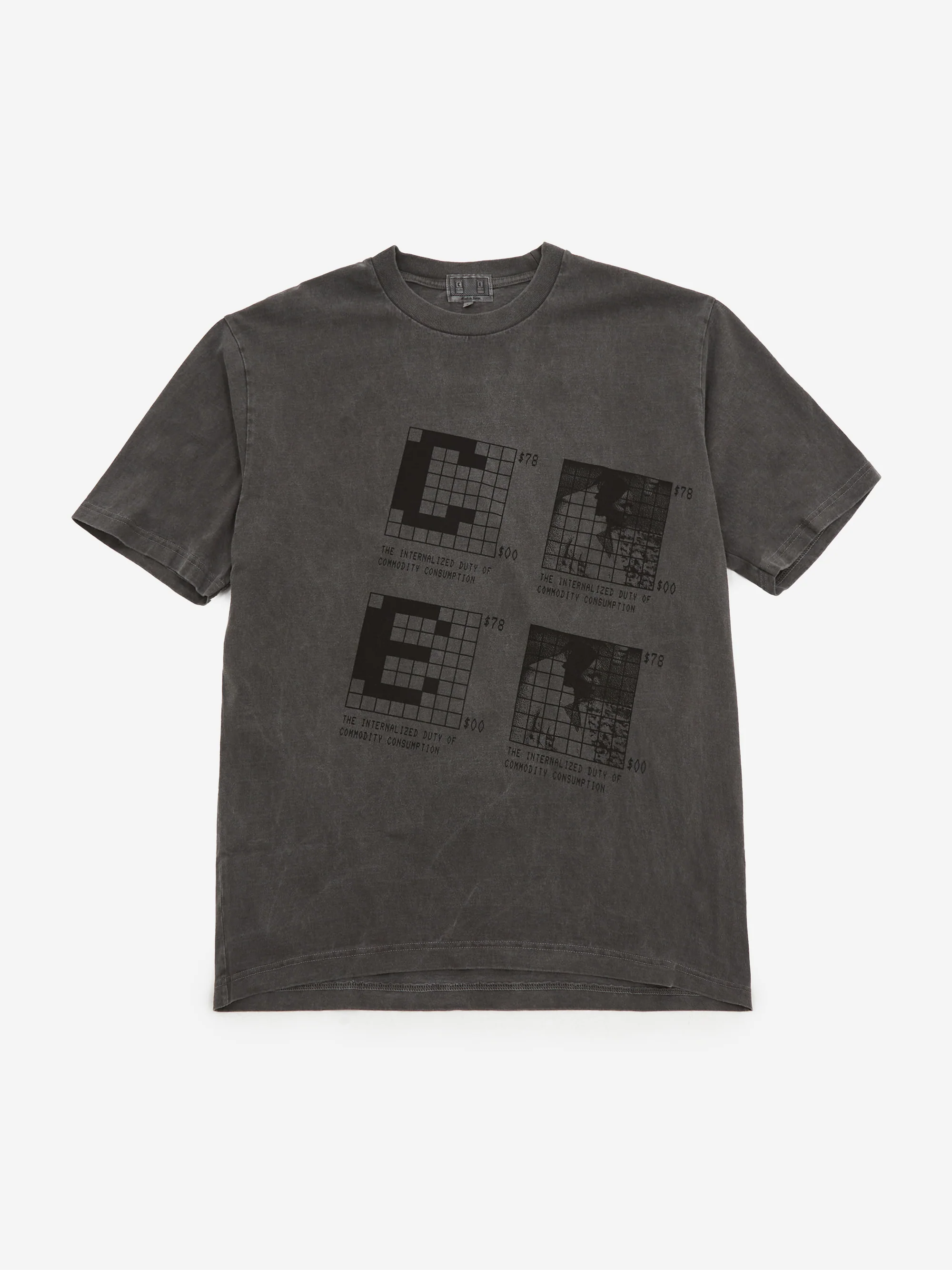 C.E Cav Empt Overdye Internalized Duty T-Shirt - Charcoal