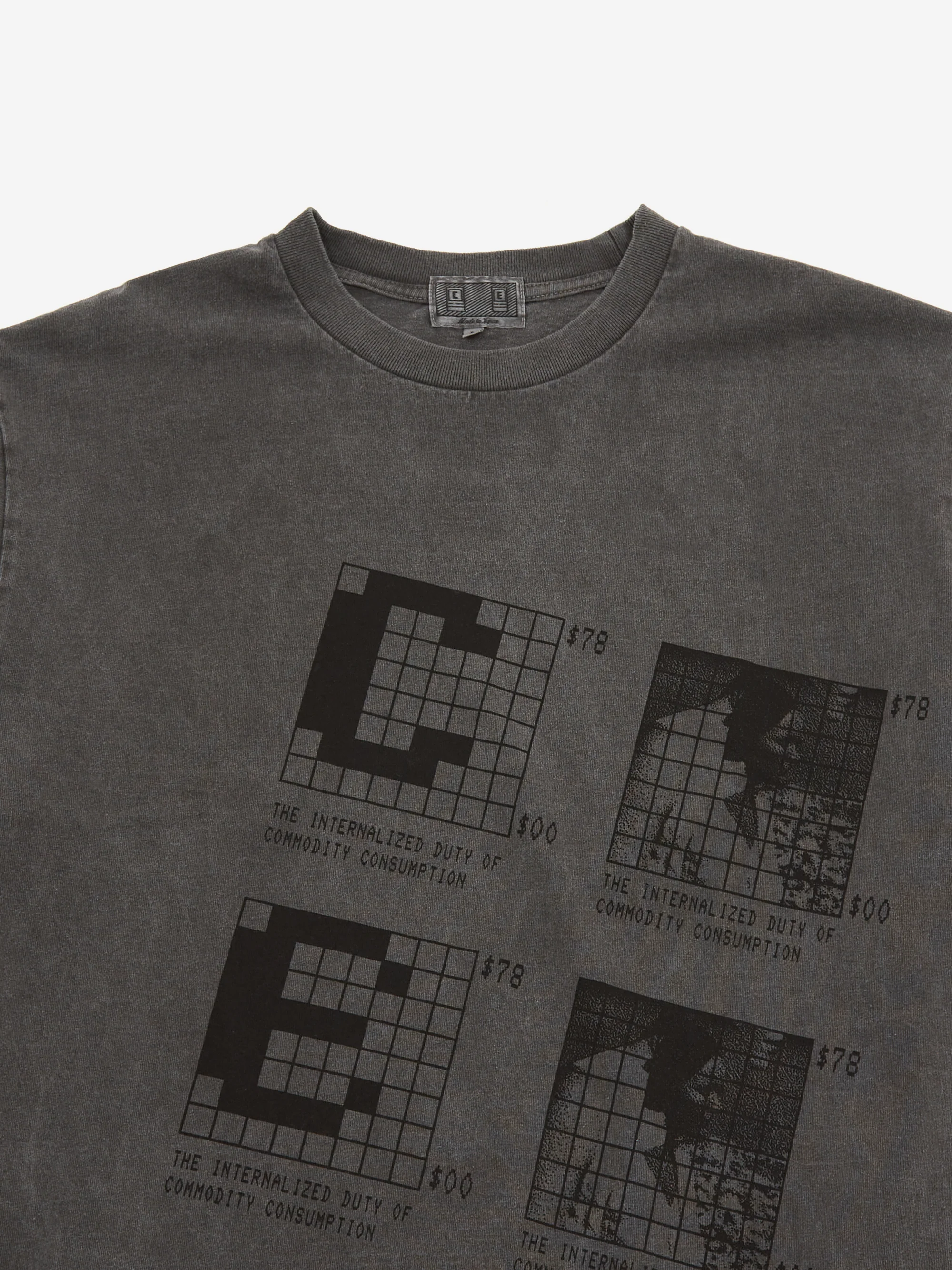 C.E Cav Empt Overdye Internalized Duty T-Shirt - Charcoal - Image 3