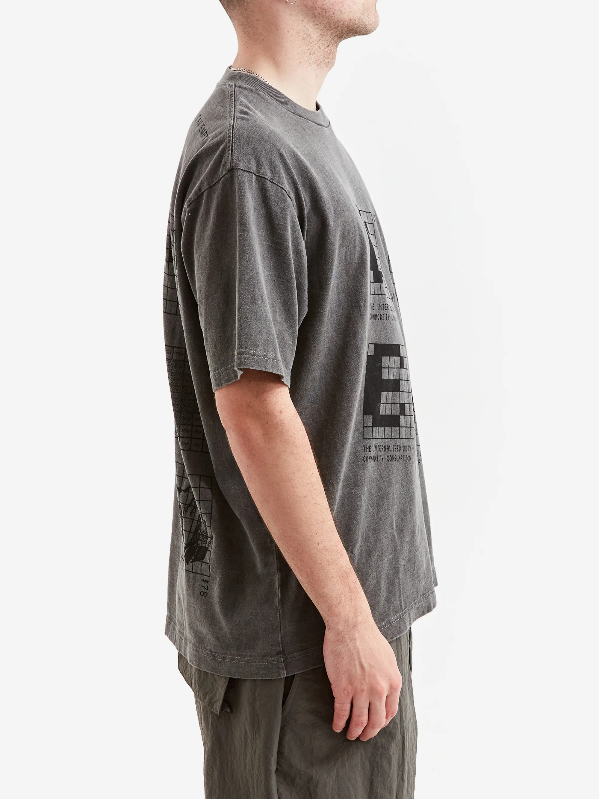 C.E Cav Empt Overdye Internalized Duty T-Shirt - Charcoal - Image 5
