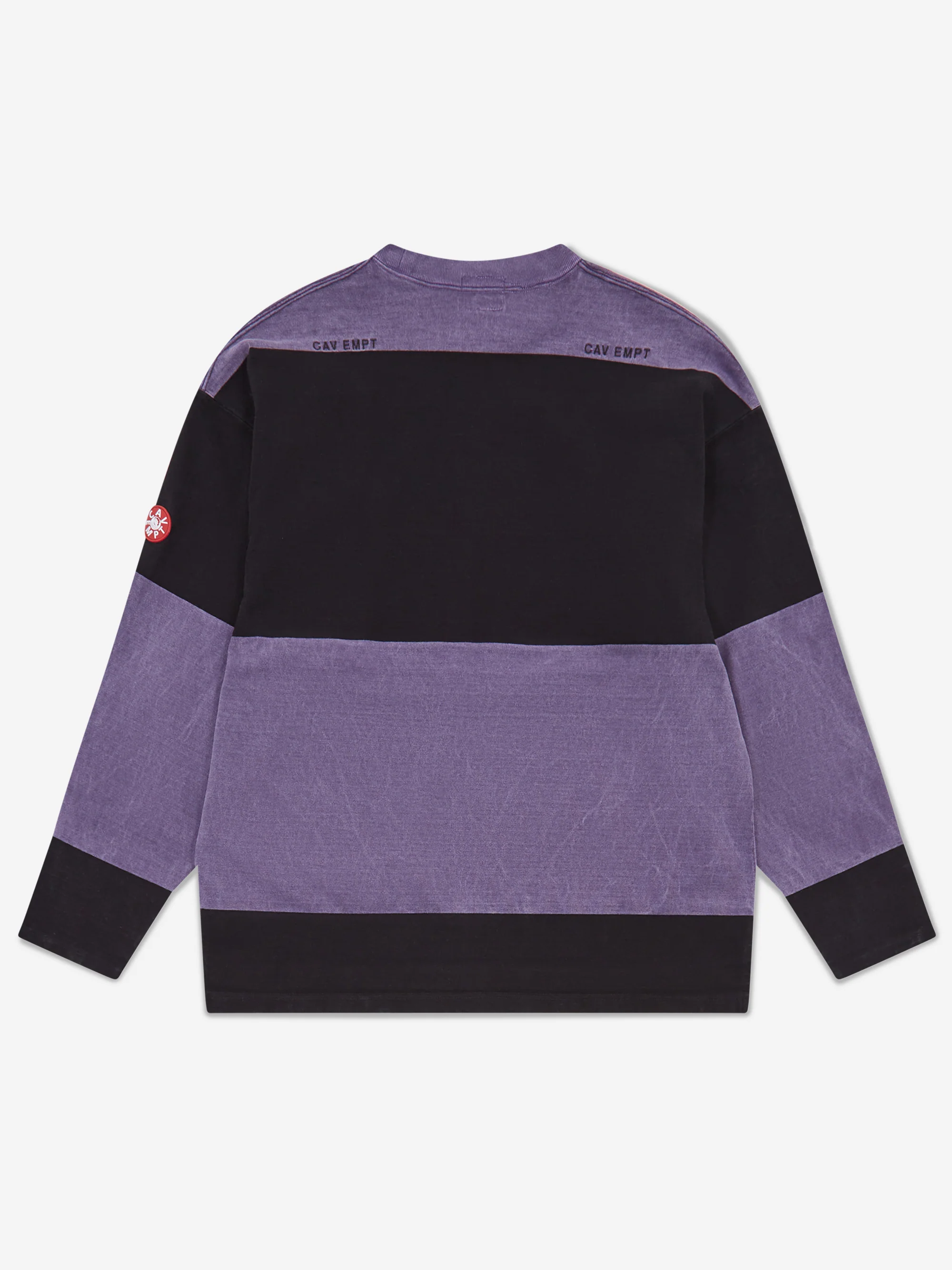 C.E Cav Empt Overdye Stripe Long Sleeve - Purple/Black - Image 3