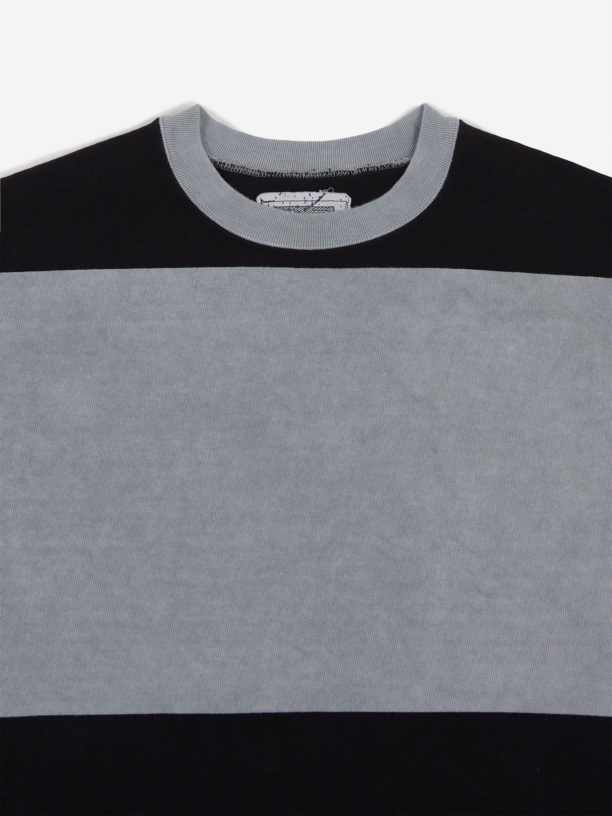 C.E Cav Empt Overdye Stripe Short Sleeve Crewneck - Khaki/Black - Image 2