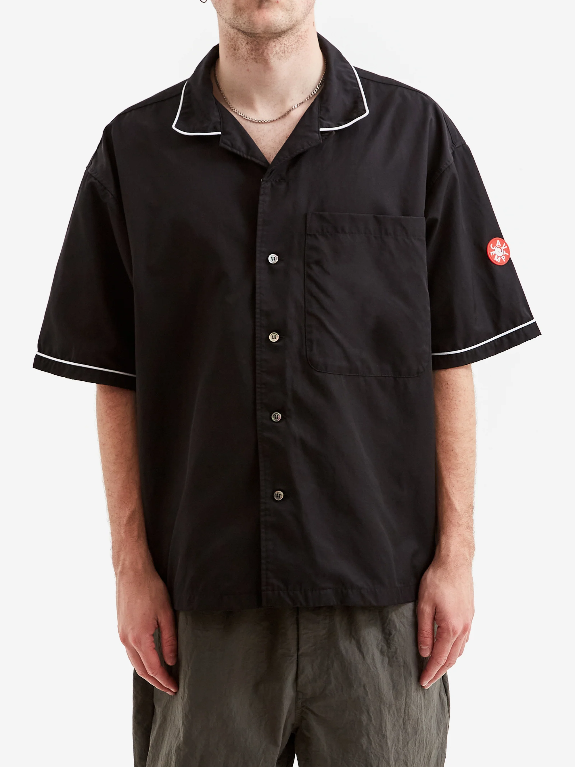 C.E Cav Empt Piping LPOC Short Sleeve Shirt - Black - Image 2