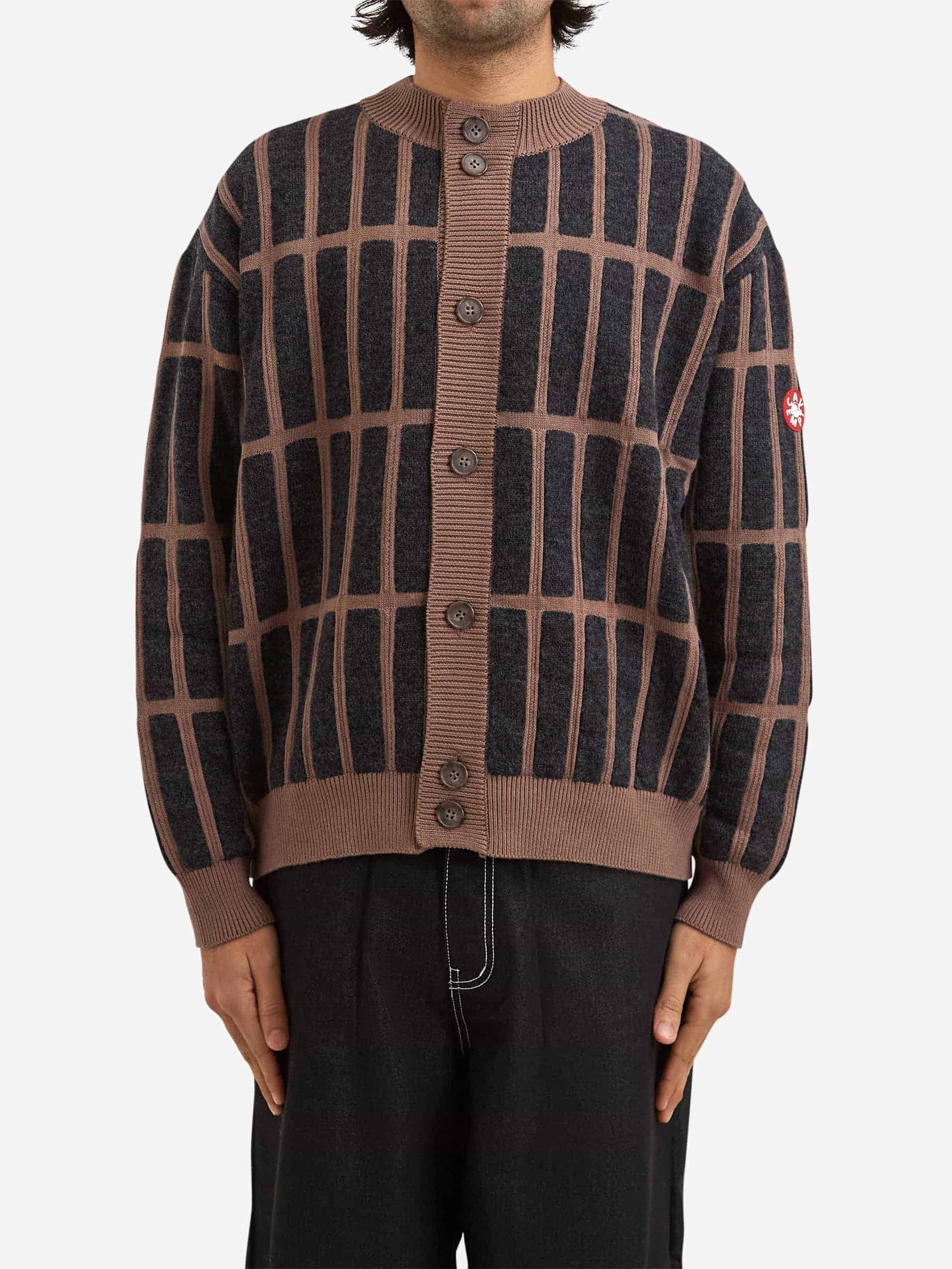 C.E Cav Empt Rectangular Bar Cardigan - Brown - Image 2
