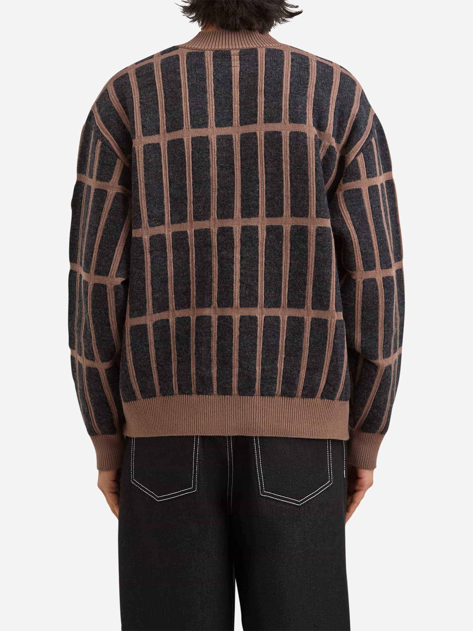 C.E Cav Empt Rectangular Bar Cardigan - Brown - Image 4