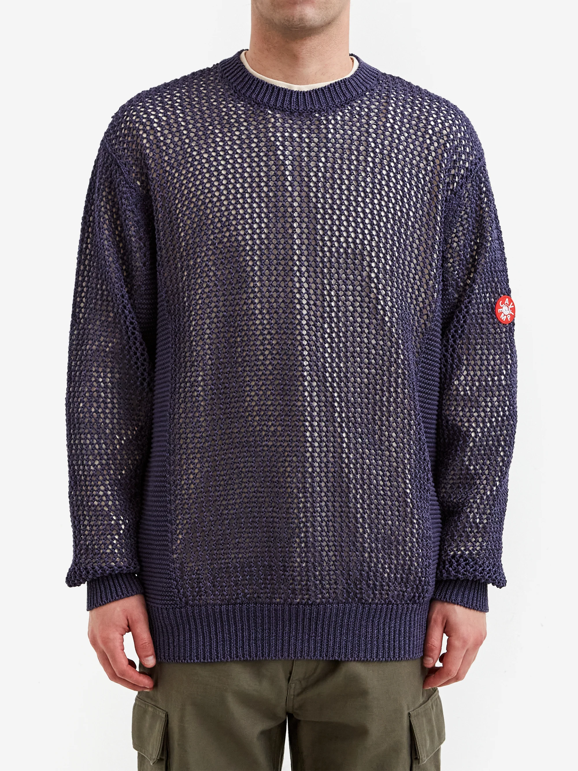 C.E Cav Empt Side Rib Loose Net Knit - Blue - Image 2