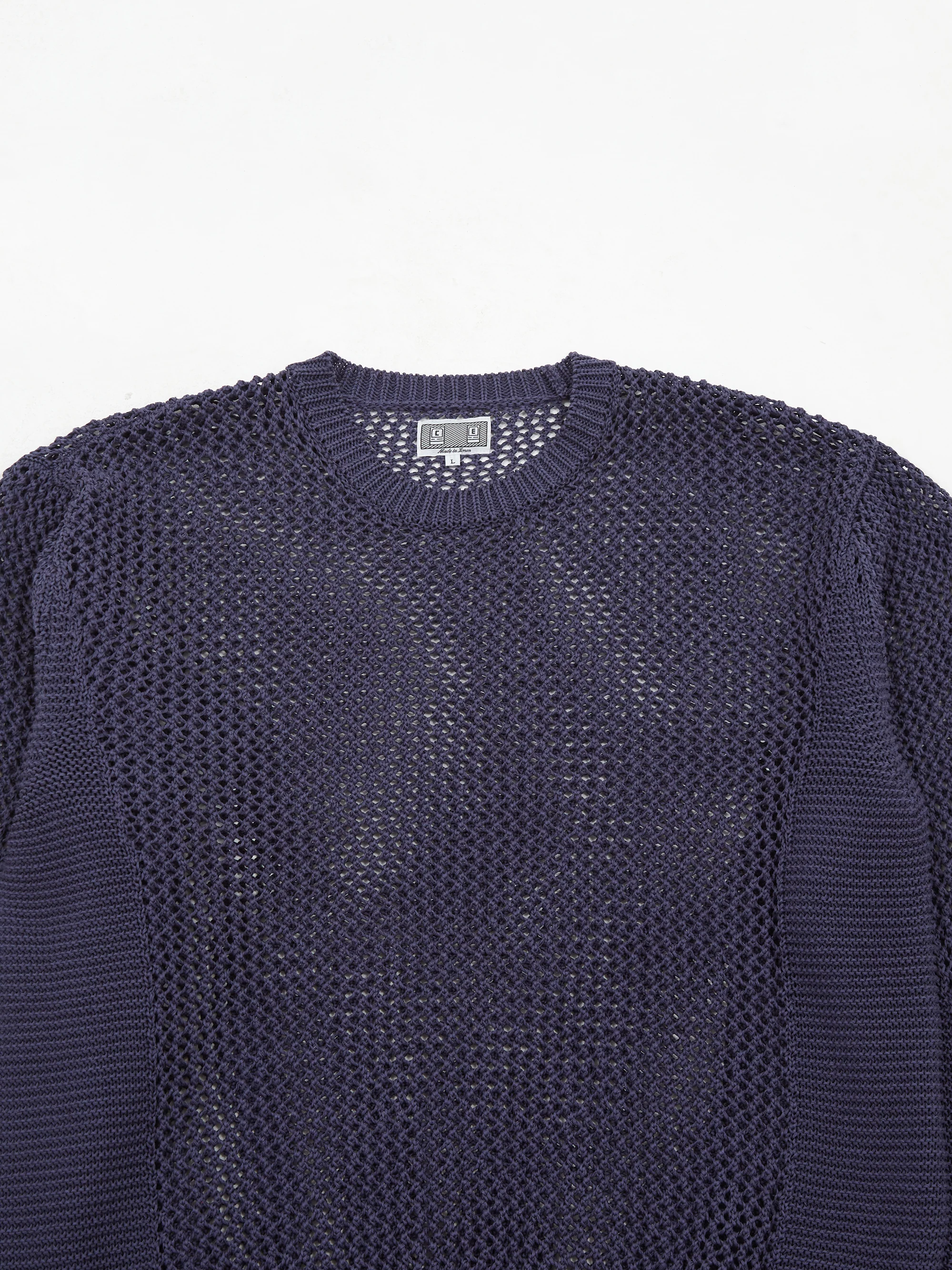 C.E Cav Empt Side Rib Loose Net Knit - Blue - Image 3