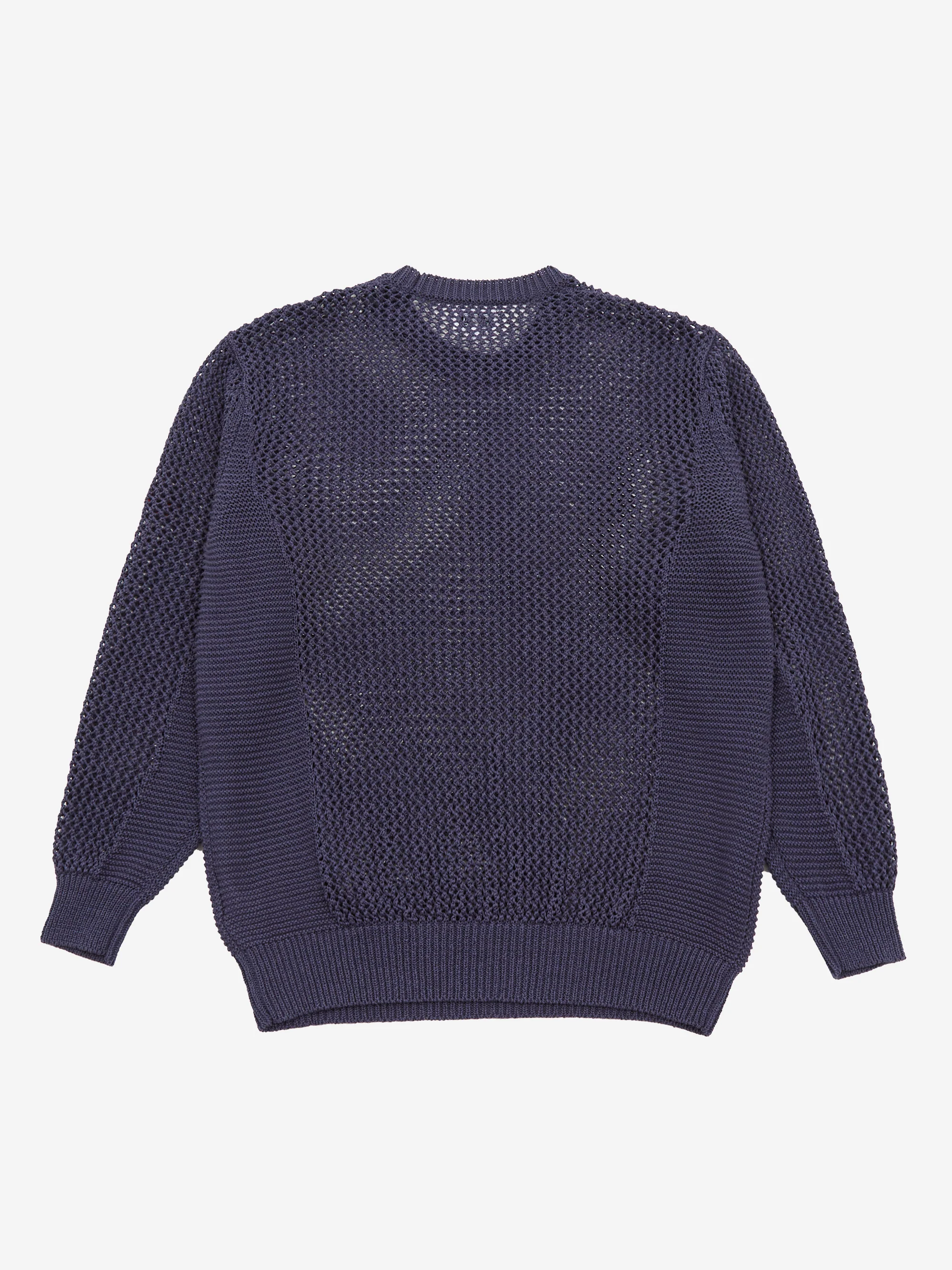 C.E Cav Empt Side Rib Loose Net Knit - Blue - Image 4