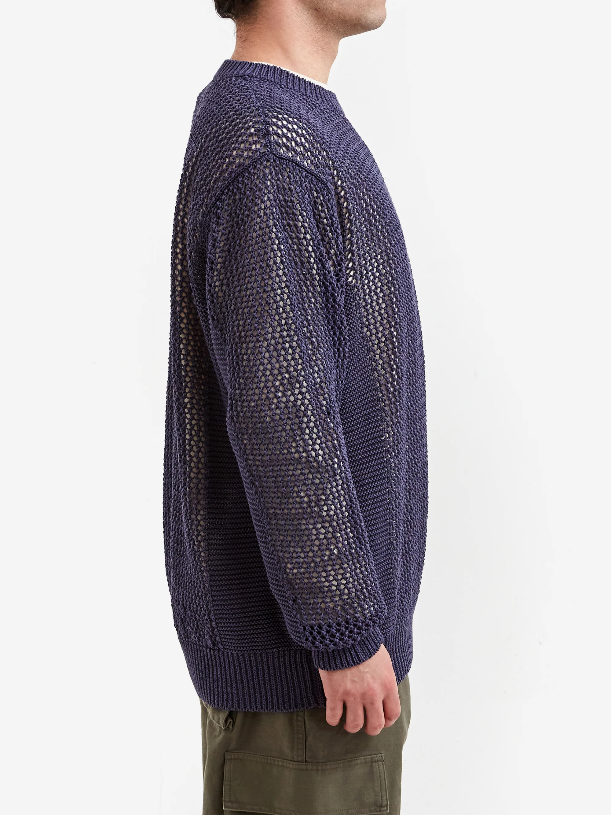 C.E Cav Empt Side Rib Loose Net Knit - Blue - Image 5