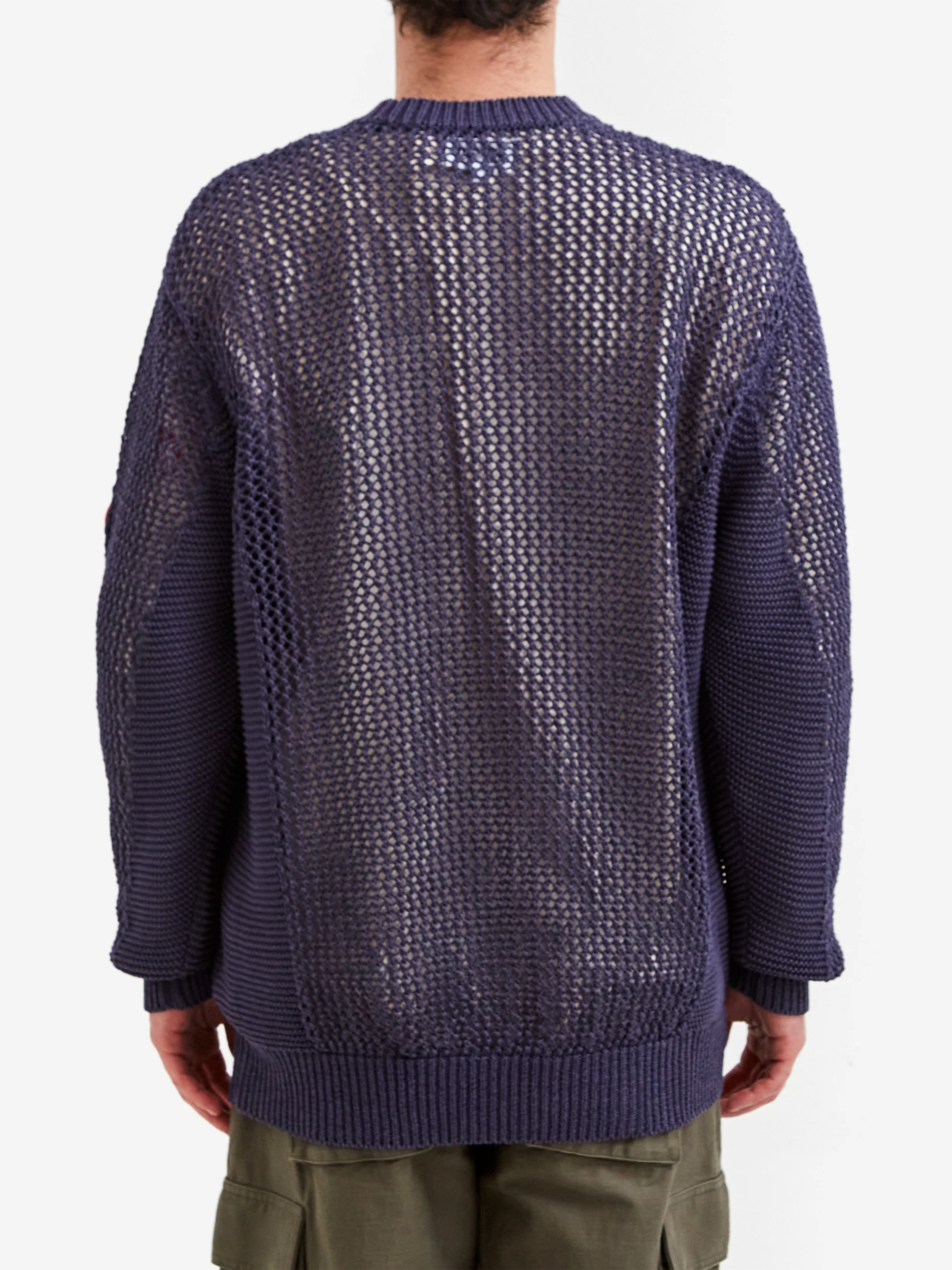 C.E Cav Empt Side Rib Loose Net Knit - Blue - Image 6