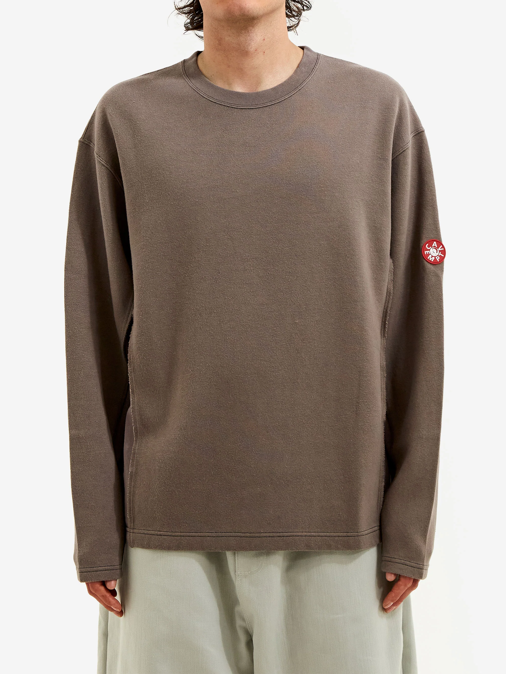 C.E Cav Empt Side Seam Double Knit Long Sleeve - Charcoal - Image 2