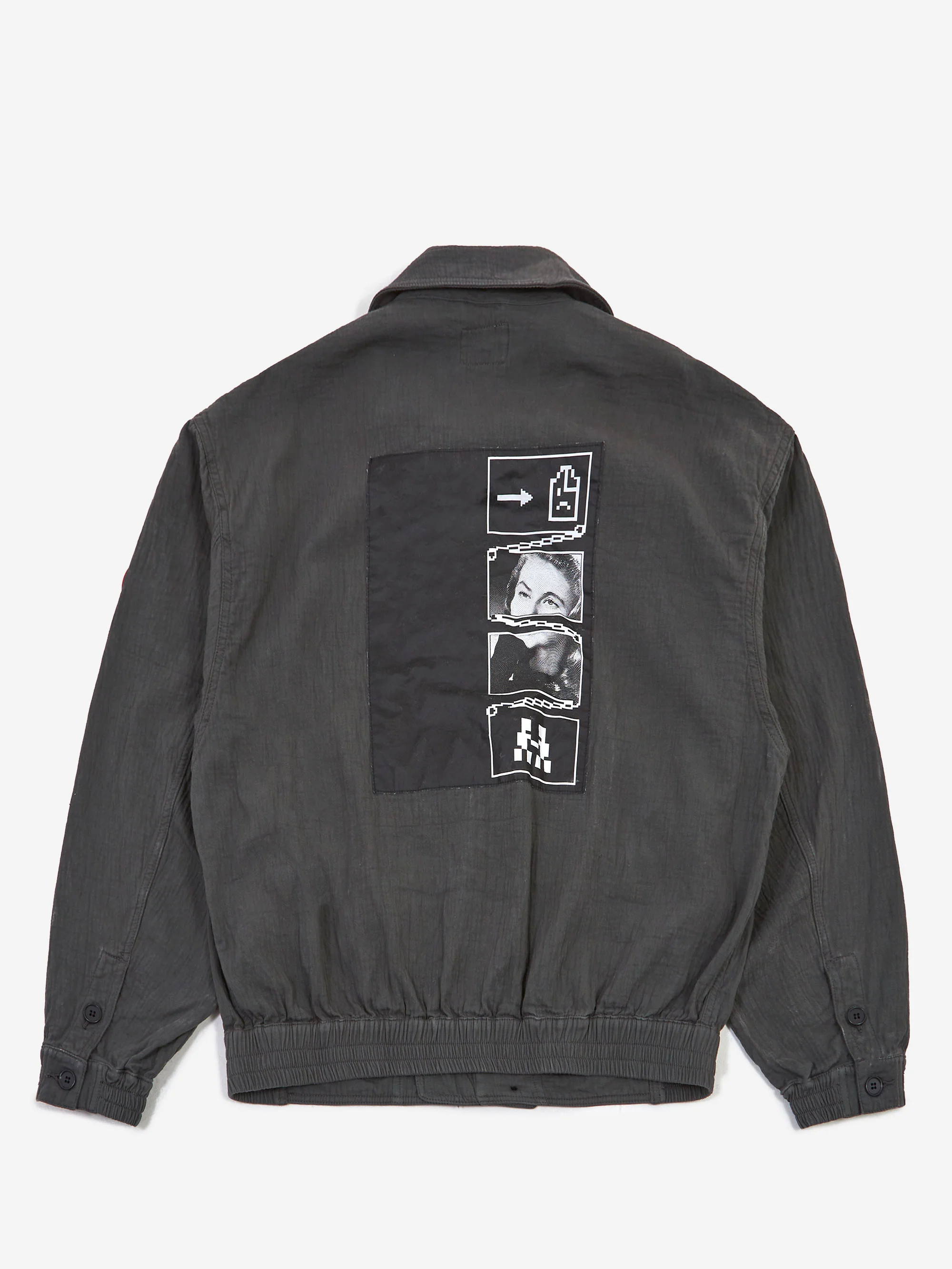 C.E. Cav Empt Soft Cotton Zip Jacket - Charcoal - Image 4