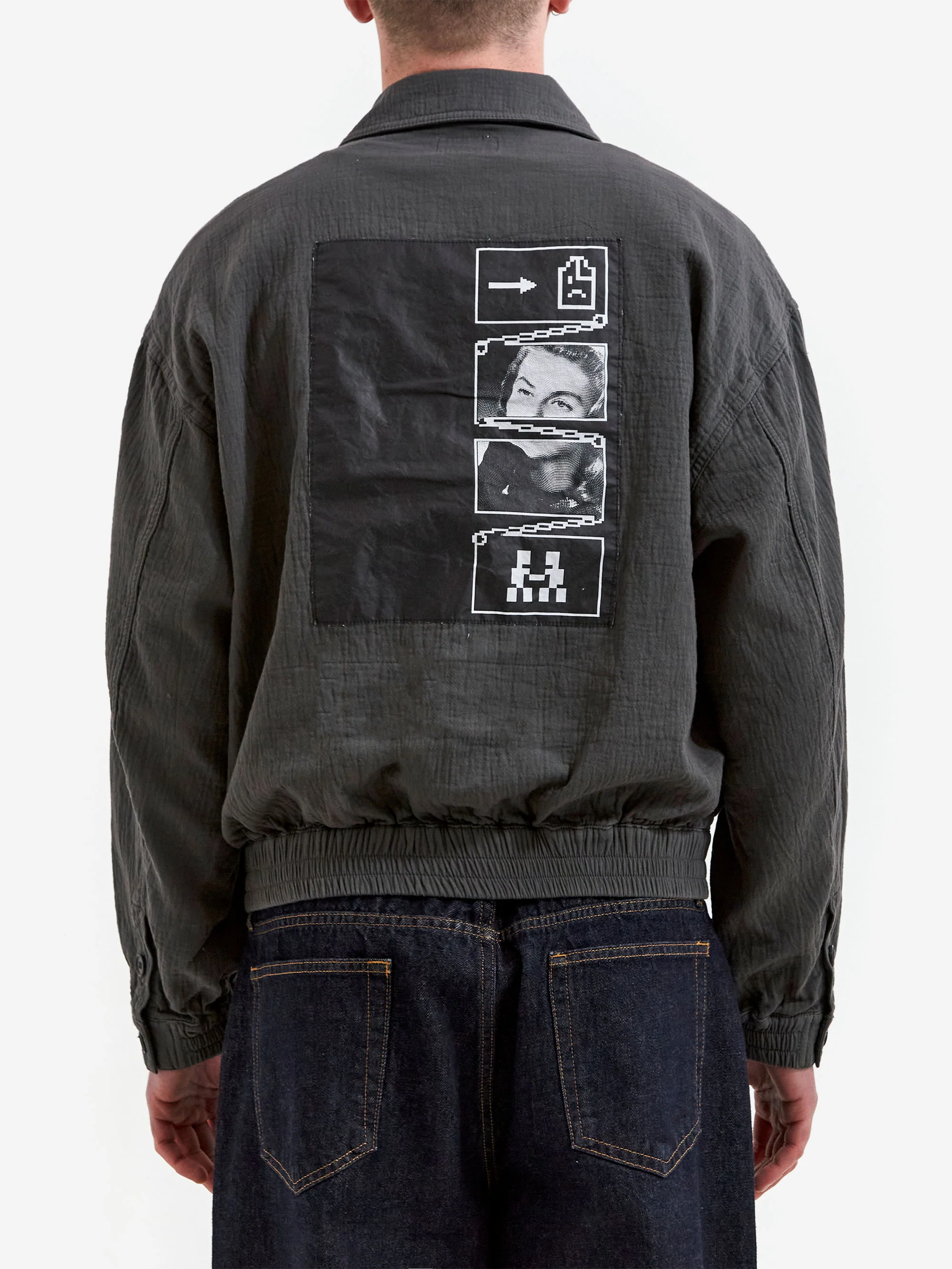 C.E. Cav Empt Soft Cotton Zip Jacket - Charcoal - Image 7