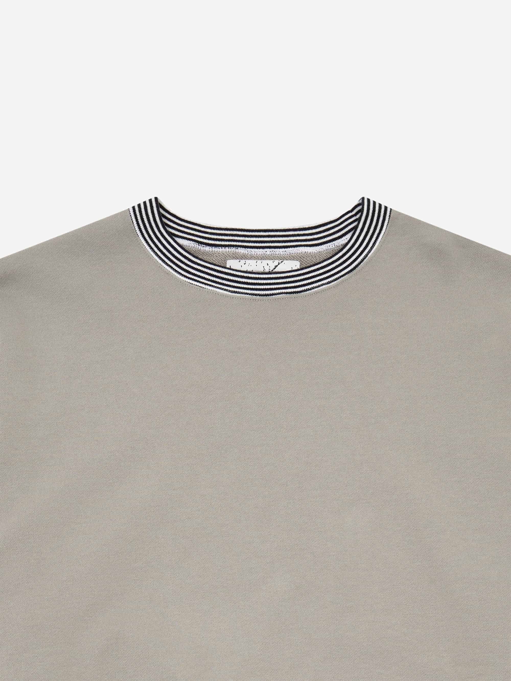 C.E Cav Empt Stripe Rib Solid Crew Neck - Khaki - Image 3