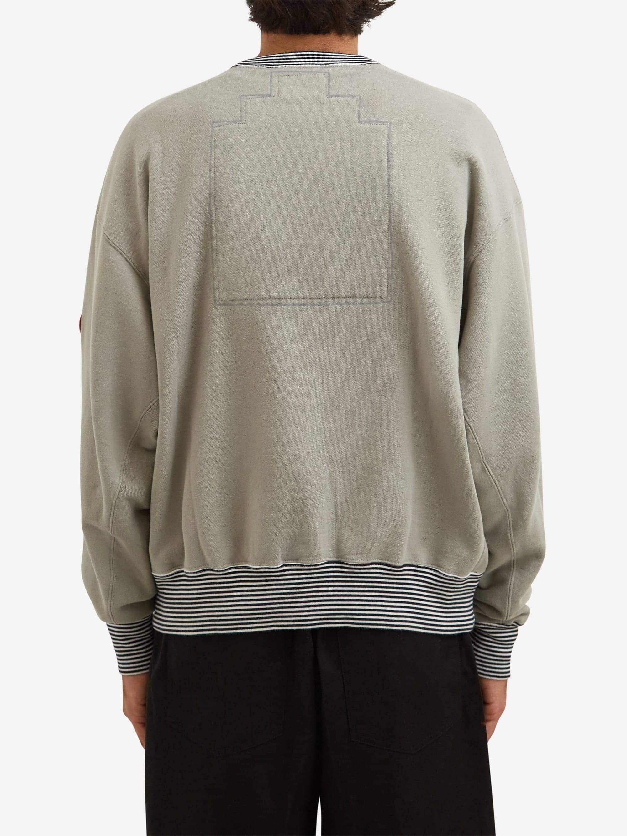 C.E Cav Empt Stripe Rib Solid Crew Neck - Khaki - Image 6