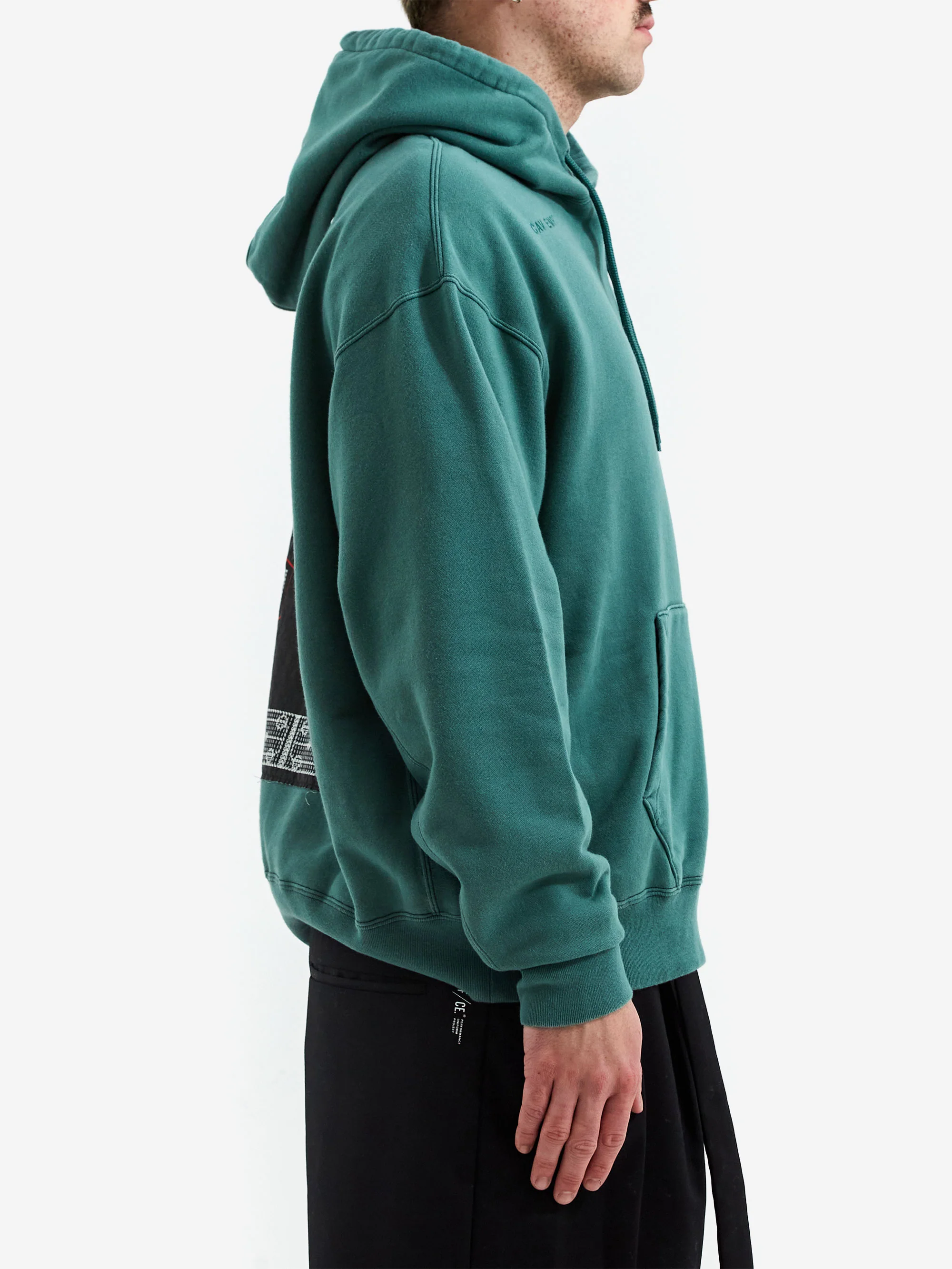 C.E Cav Empt Washed District Patch Heavy Hoodie - Green - Image 5