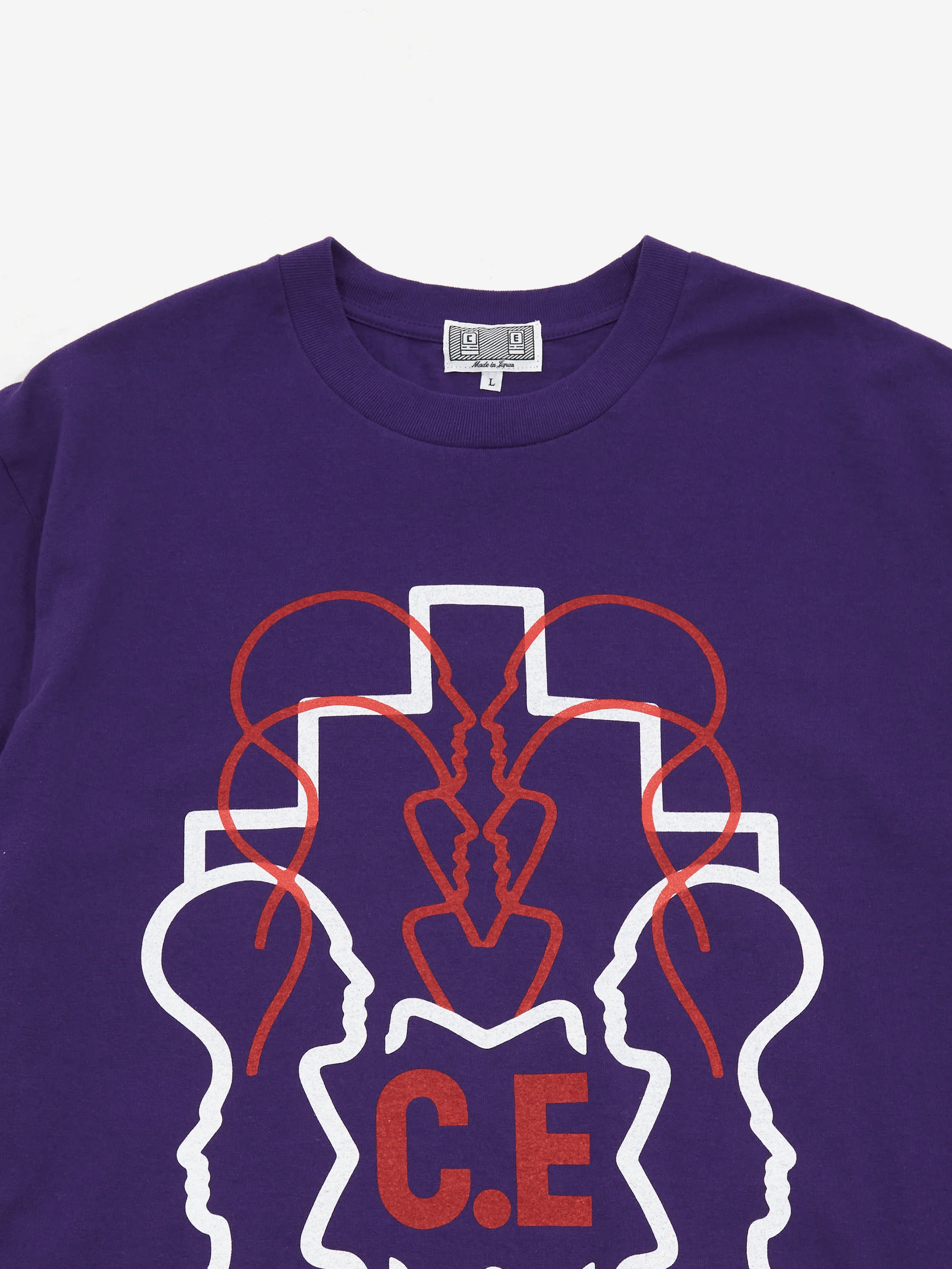C.E Cav Empt WB Ziggurat Heads II star C.E Red T-Shirt - Purple - Image 4