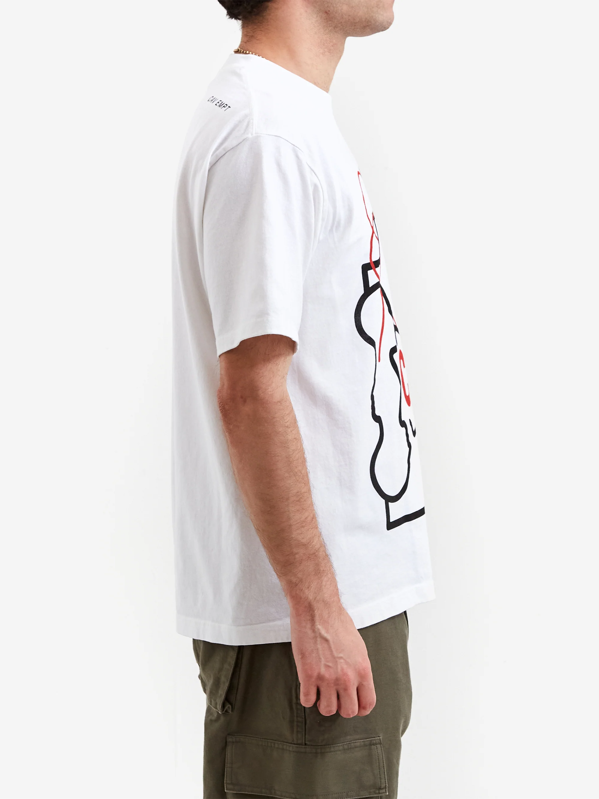 C.E Cav Empt WB Ziggurat Heads II star C.E red T-Shirt - White - Image 5