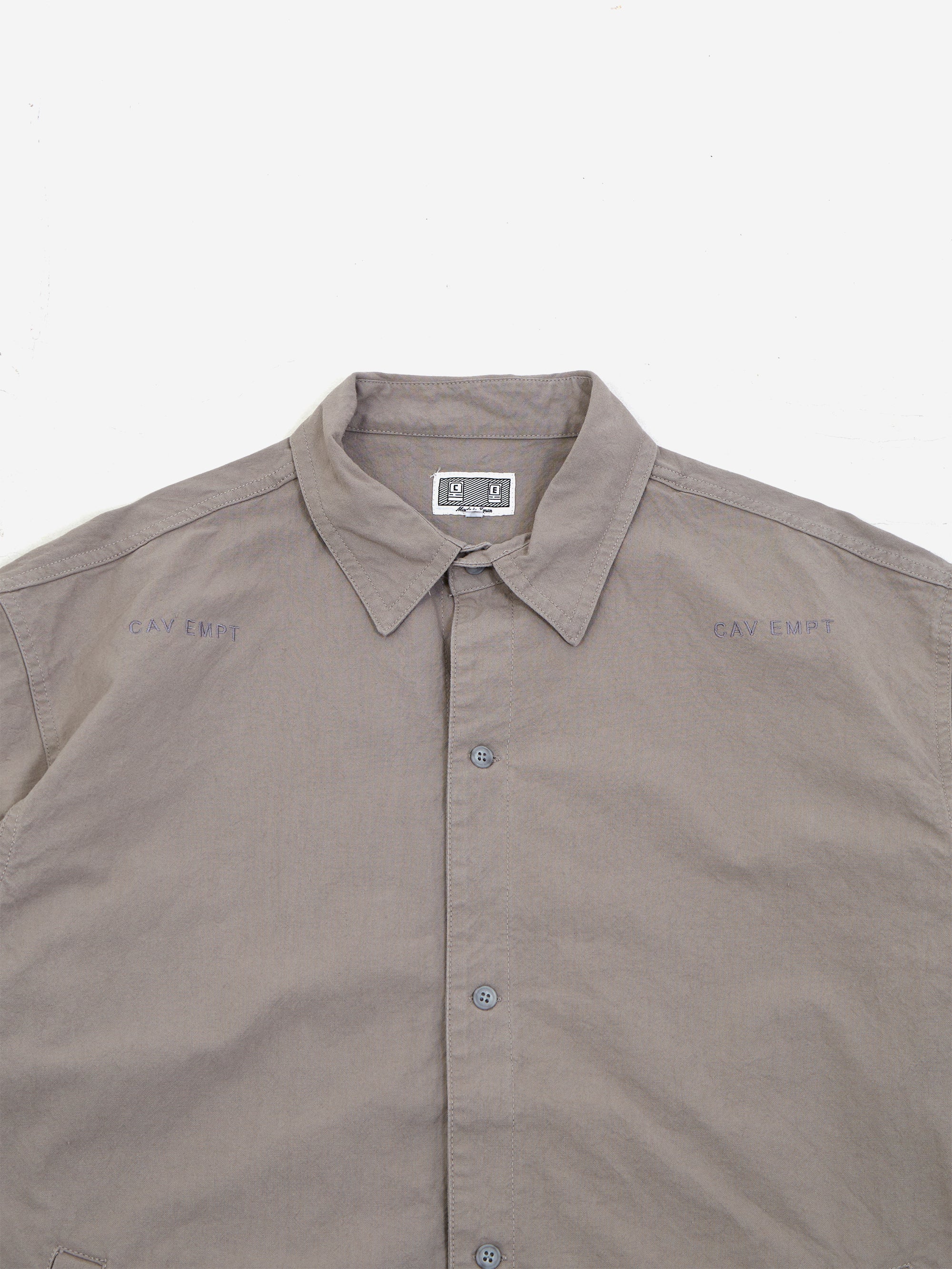 C.E Cav Empt Welt Pockets Big Shirt - Grey - Image 4
