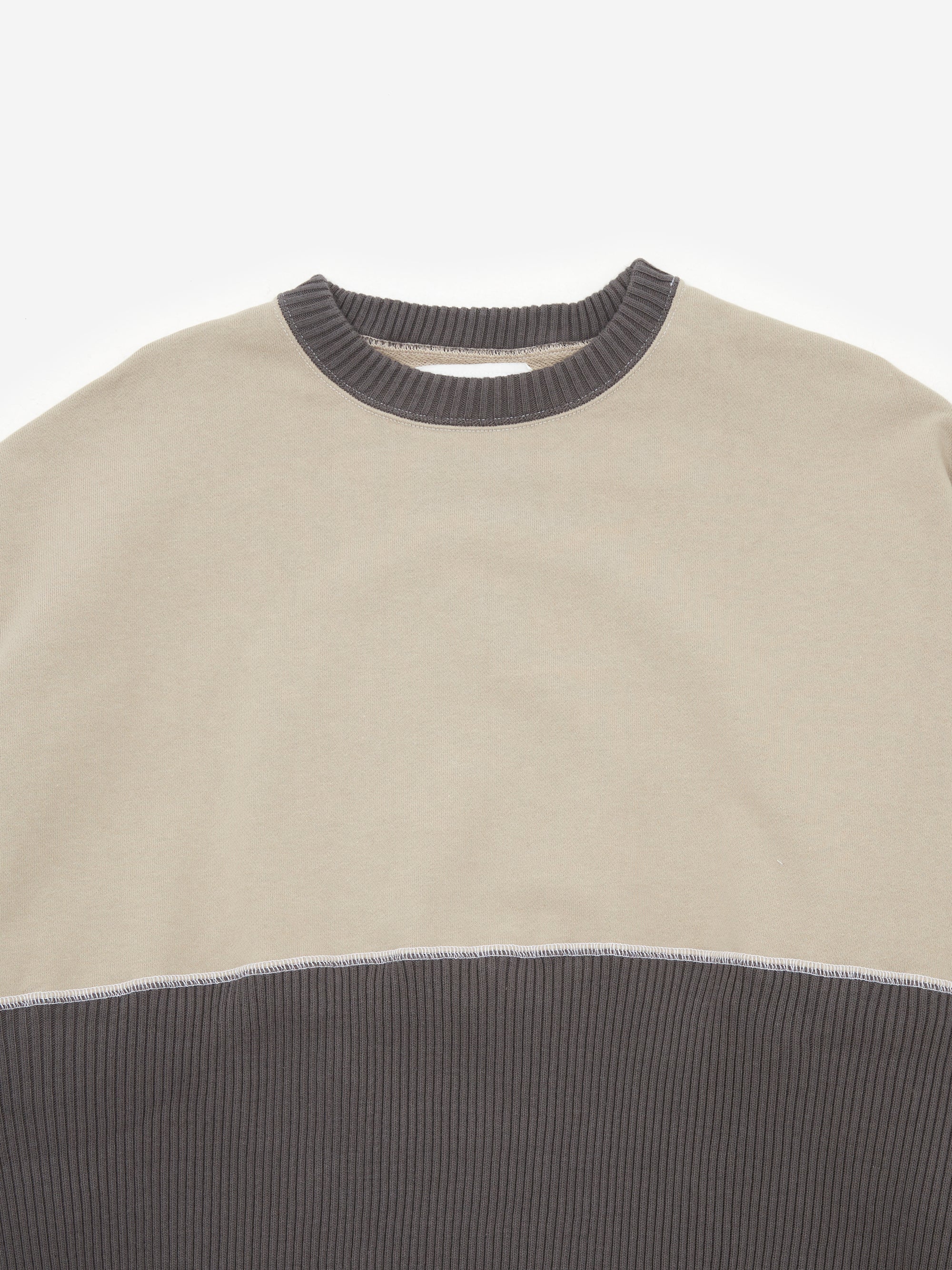 C.E Cav Empt Wide Rib Cut Crew Neck #2 - Grey - Image 3