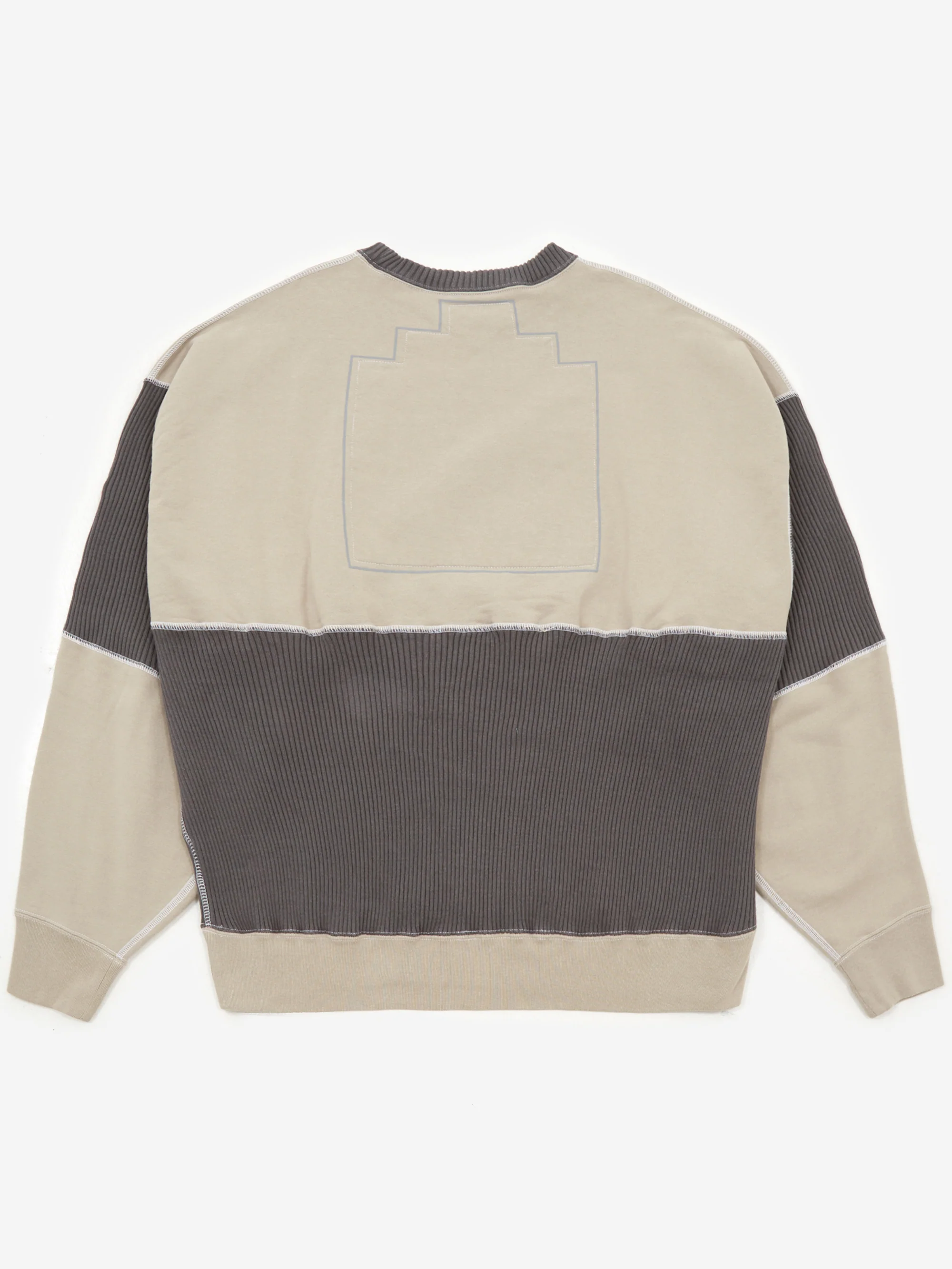 C.E Cav Empt Wide Rib Cut Crew Neck #2 - Grey - Image 4