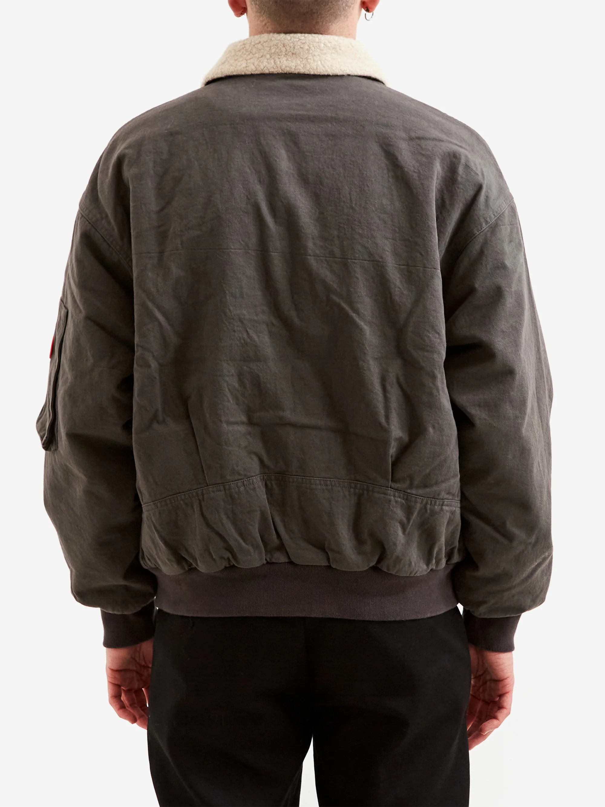 C.E Cav Empt Wool Boa Inner Zip Jacket - Charcoal - Image 6