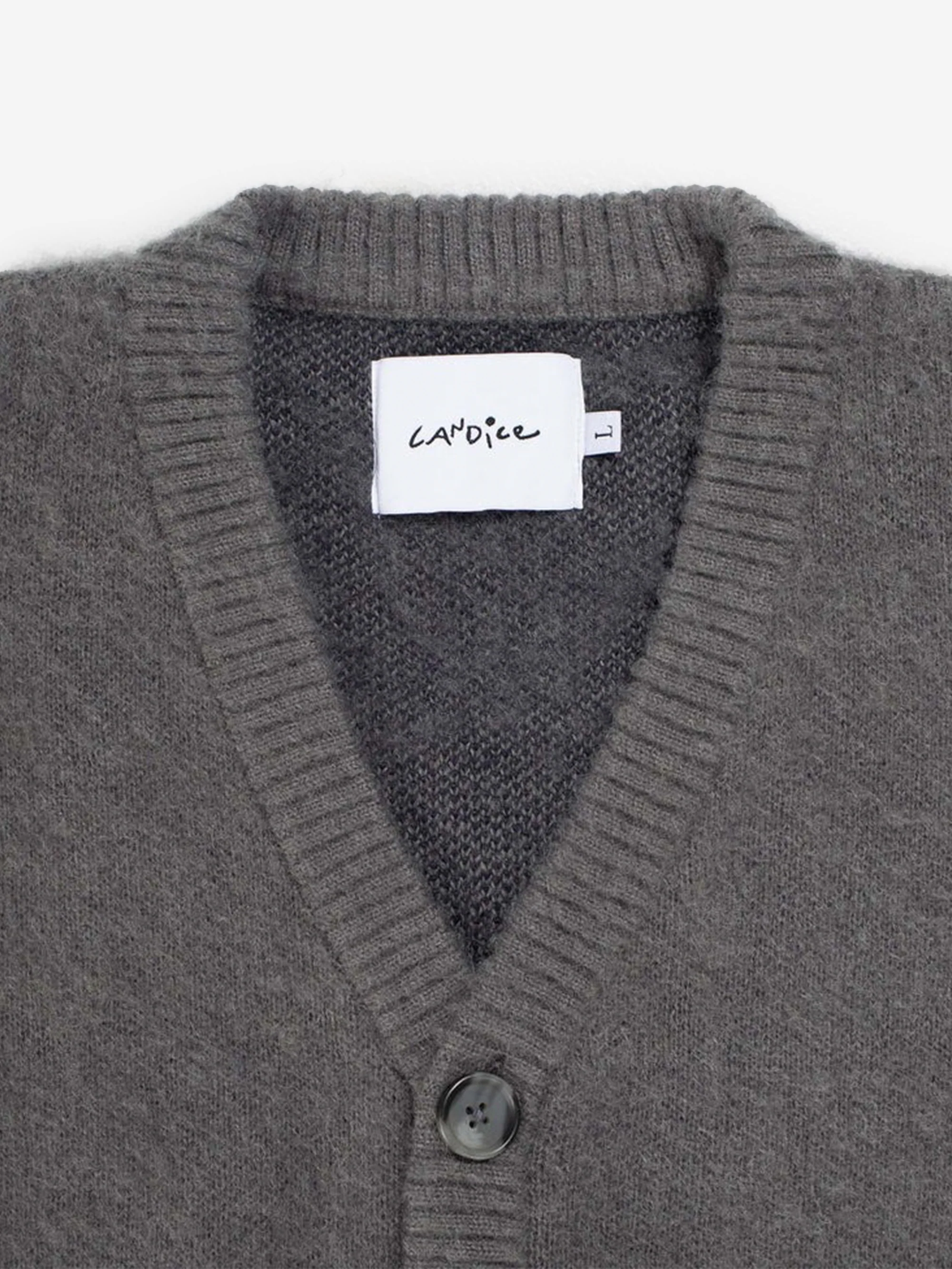 Candice CFY Mohair Cardigan - Grey - Image 2