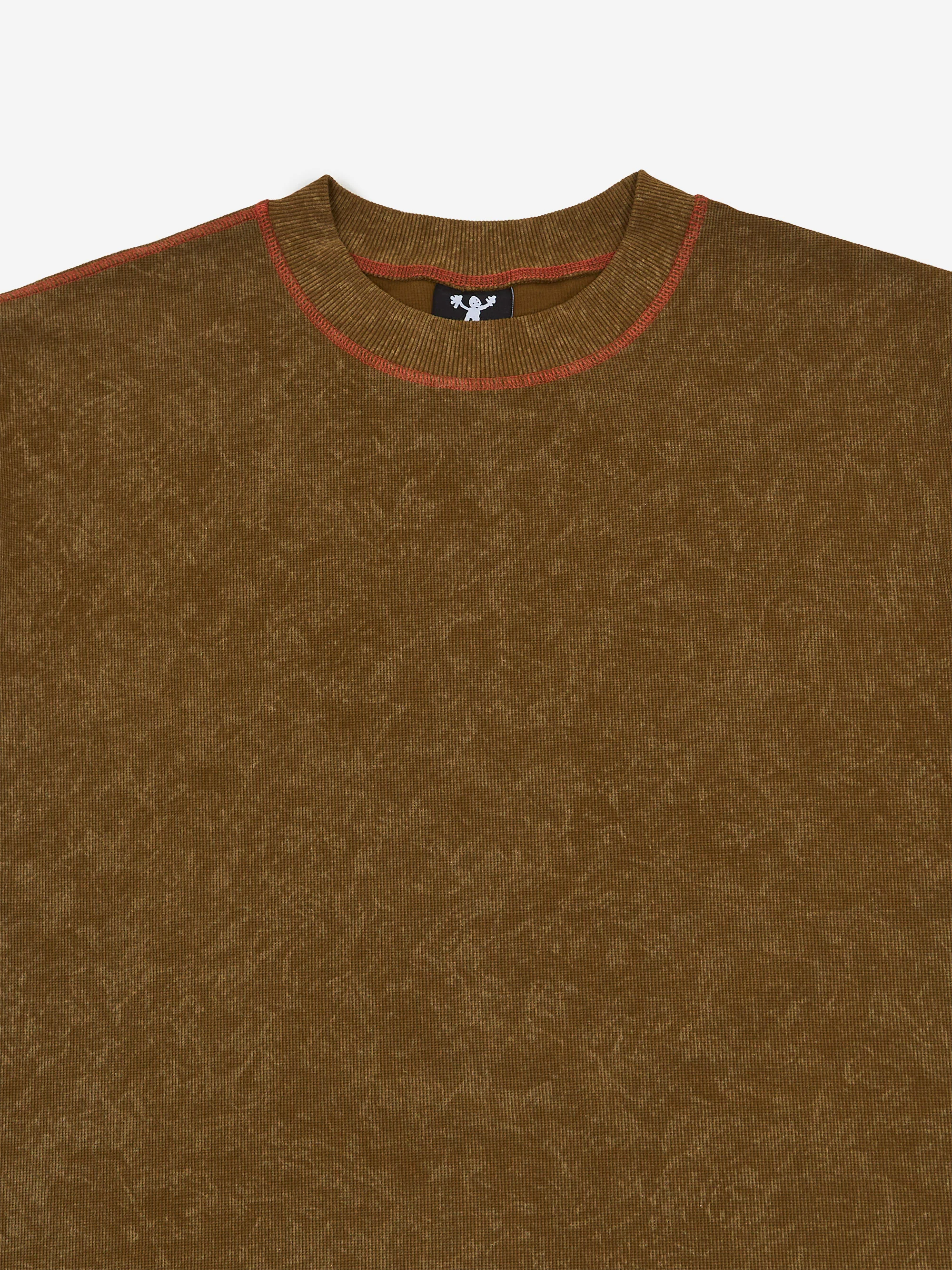 Candice Chameleon Waffle T-Shirt - Olive - Image 3