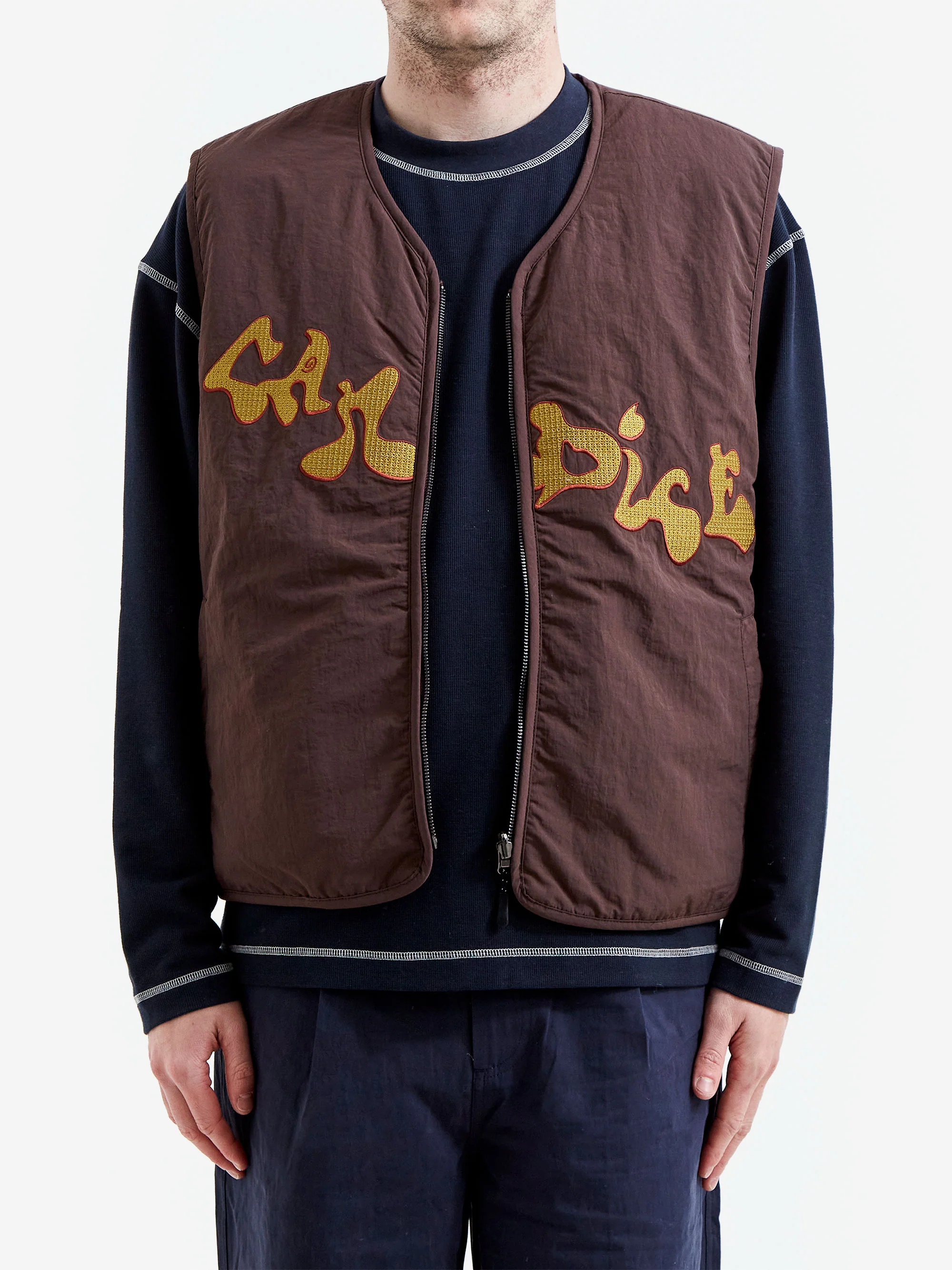 Candice Disguise Reversible Vest - Cream/Brown - Image 2