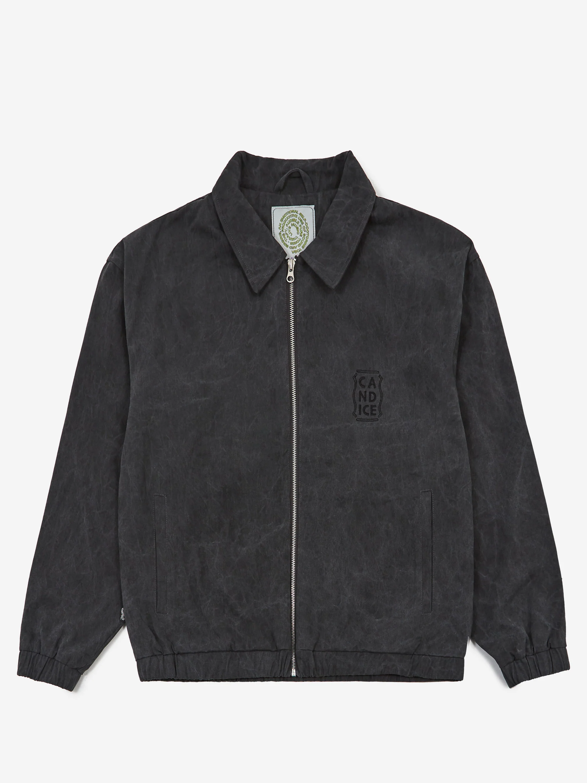 Candice Distant Washed Harrington Jacket - Black