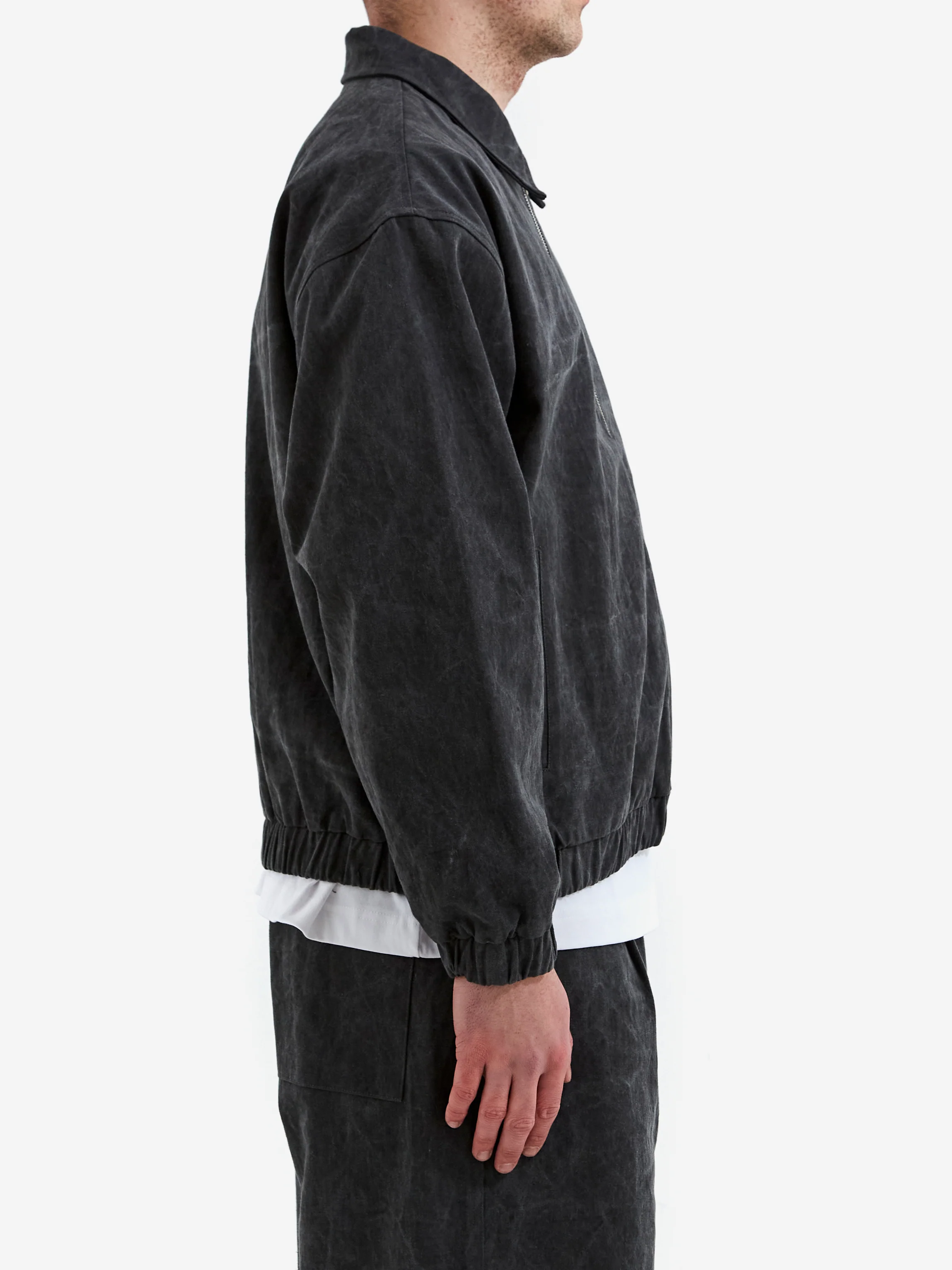Candice Distant Washed Harrington Jacket - Black - Image 6
