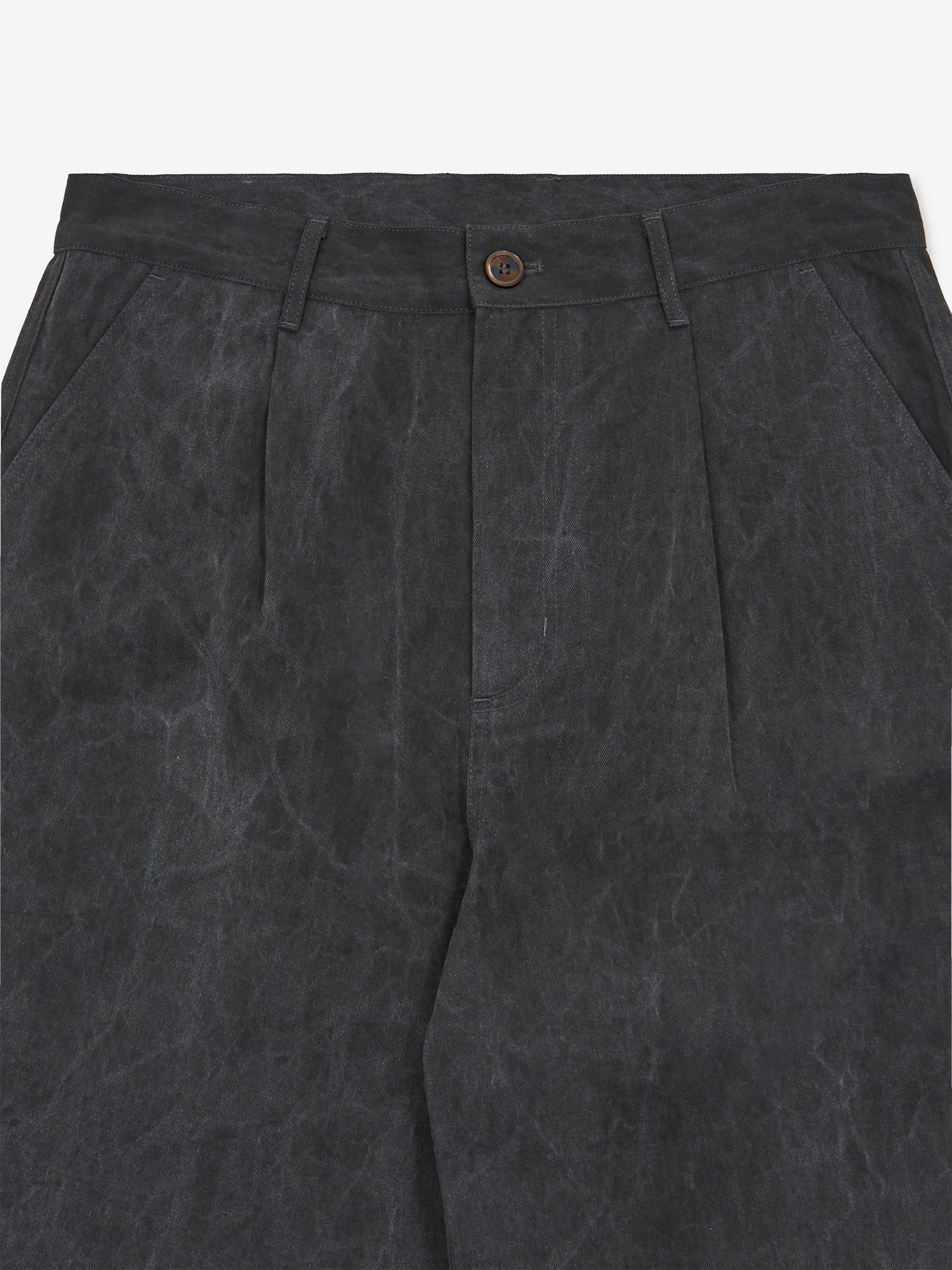 Candice Distant Washed Pleated Pants - Black - Image 3