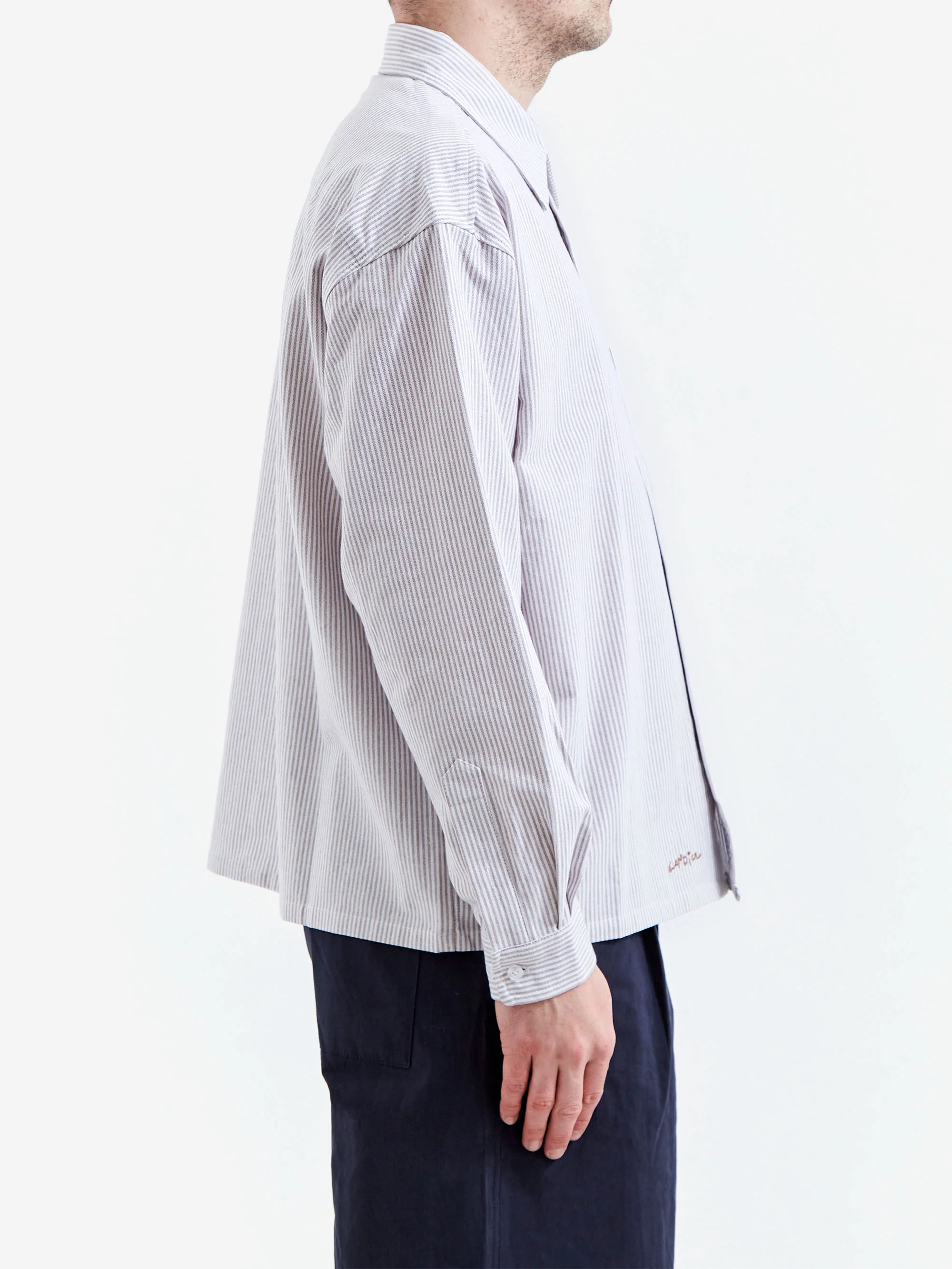 Candice Entrée Oxford Stripe Shirt - Neutral - Image 5