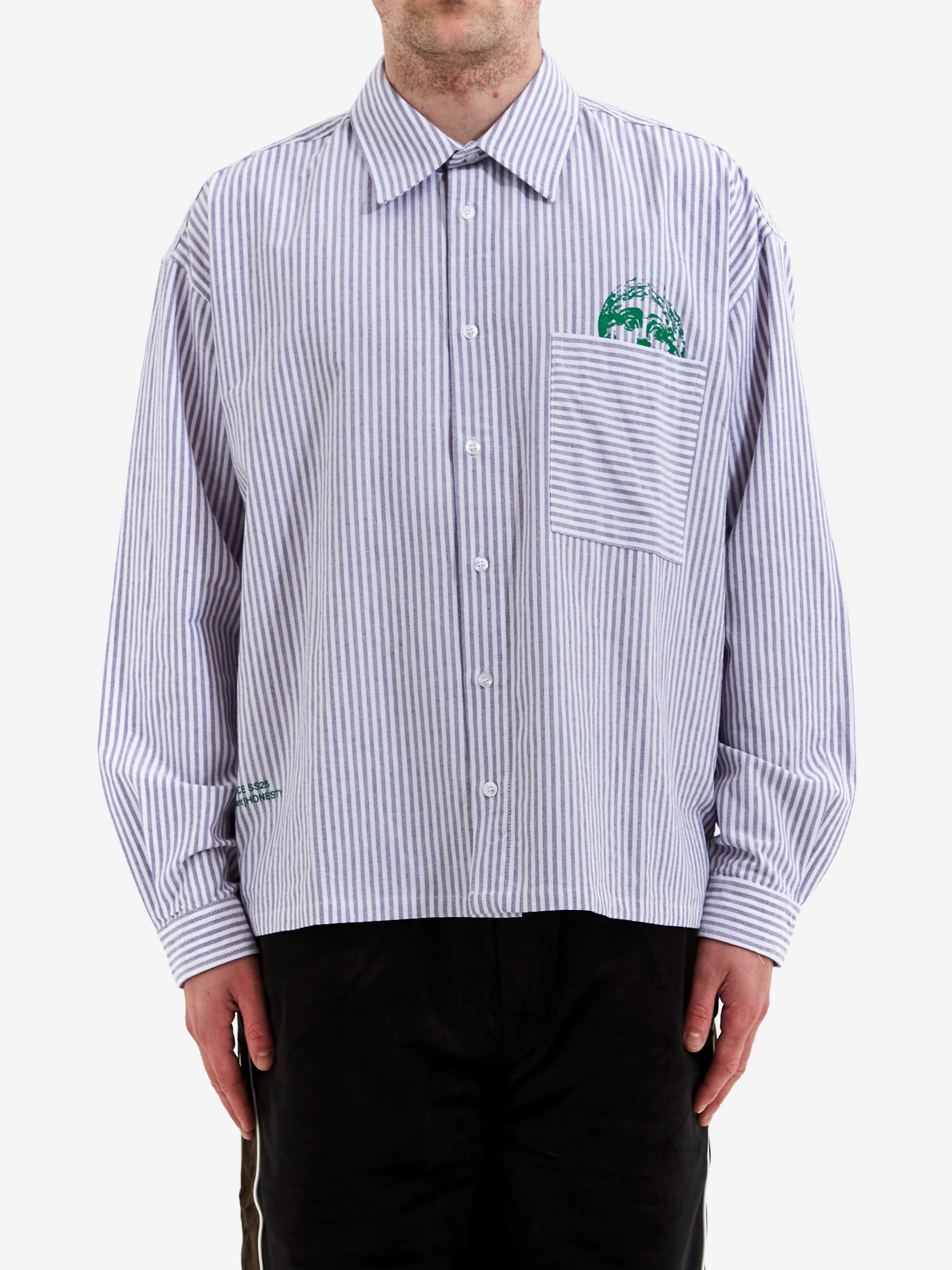 Candice Hidden LS Oxford Shirt - Blue - Image 2