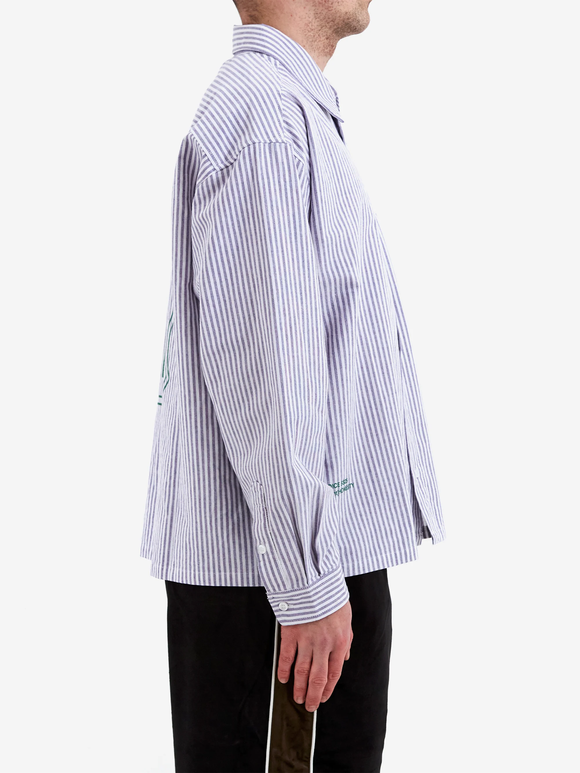Candice Hidden LS Oxford Shirt - Blue - Image 5