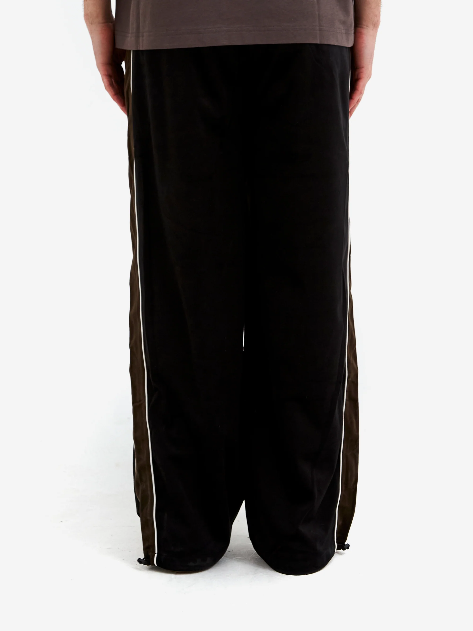Candice Loiter Velour Track Pants - Black/Brown - Image 6