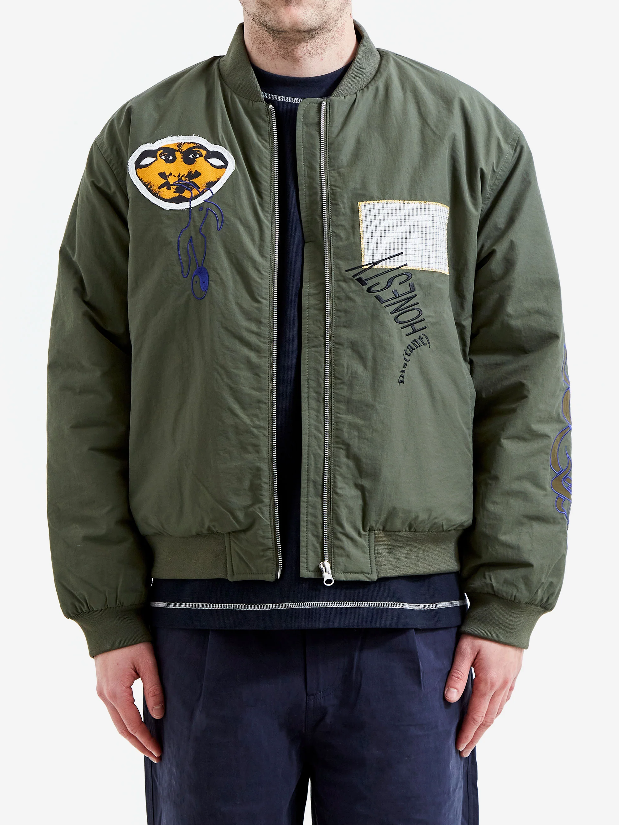 Candice Mirror Bomber Jacket - Green - Image 2