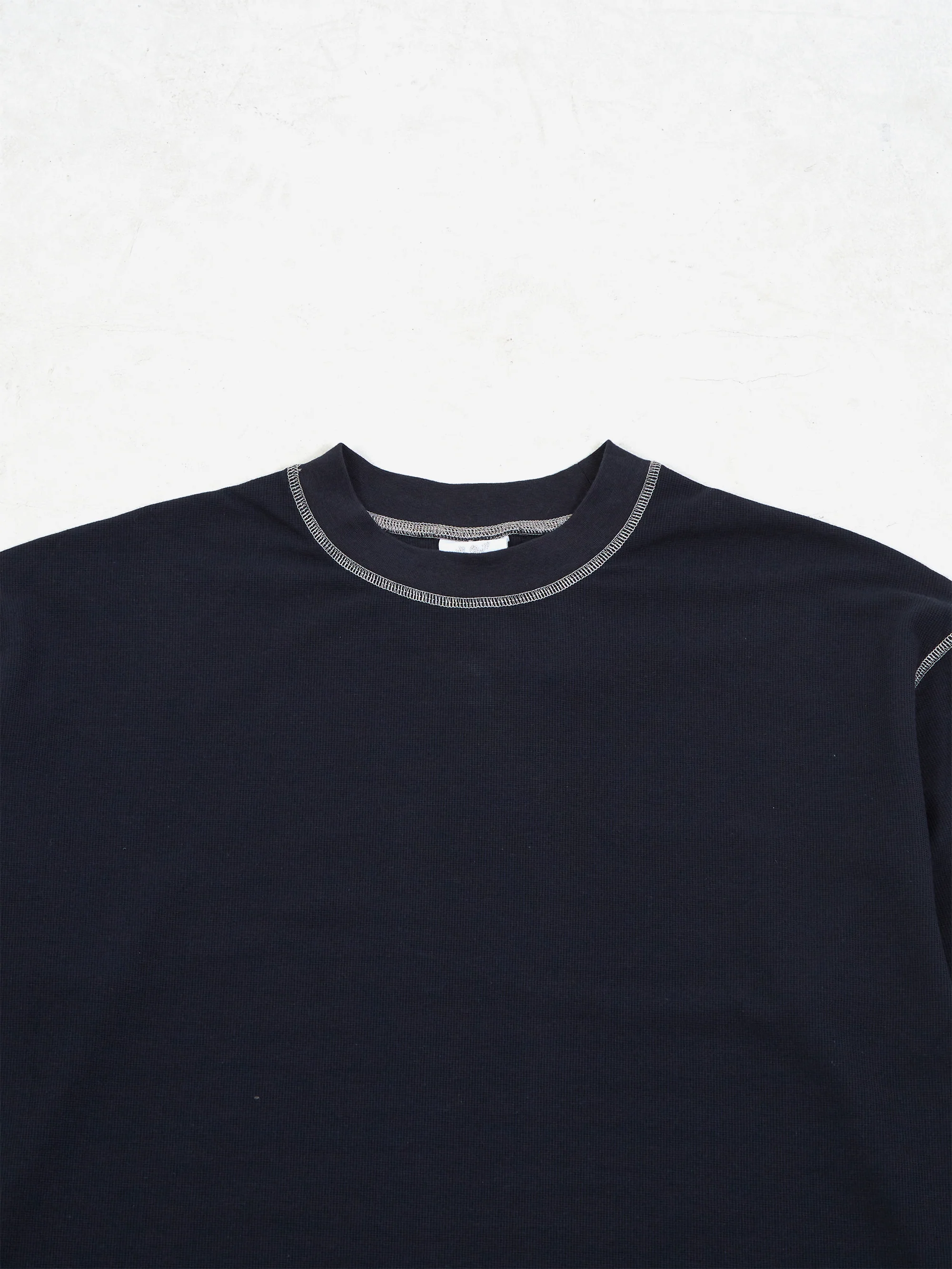 Candice Waffle Longsleeve Tee - Navy - Image 3