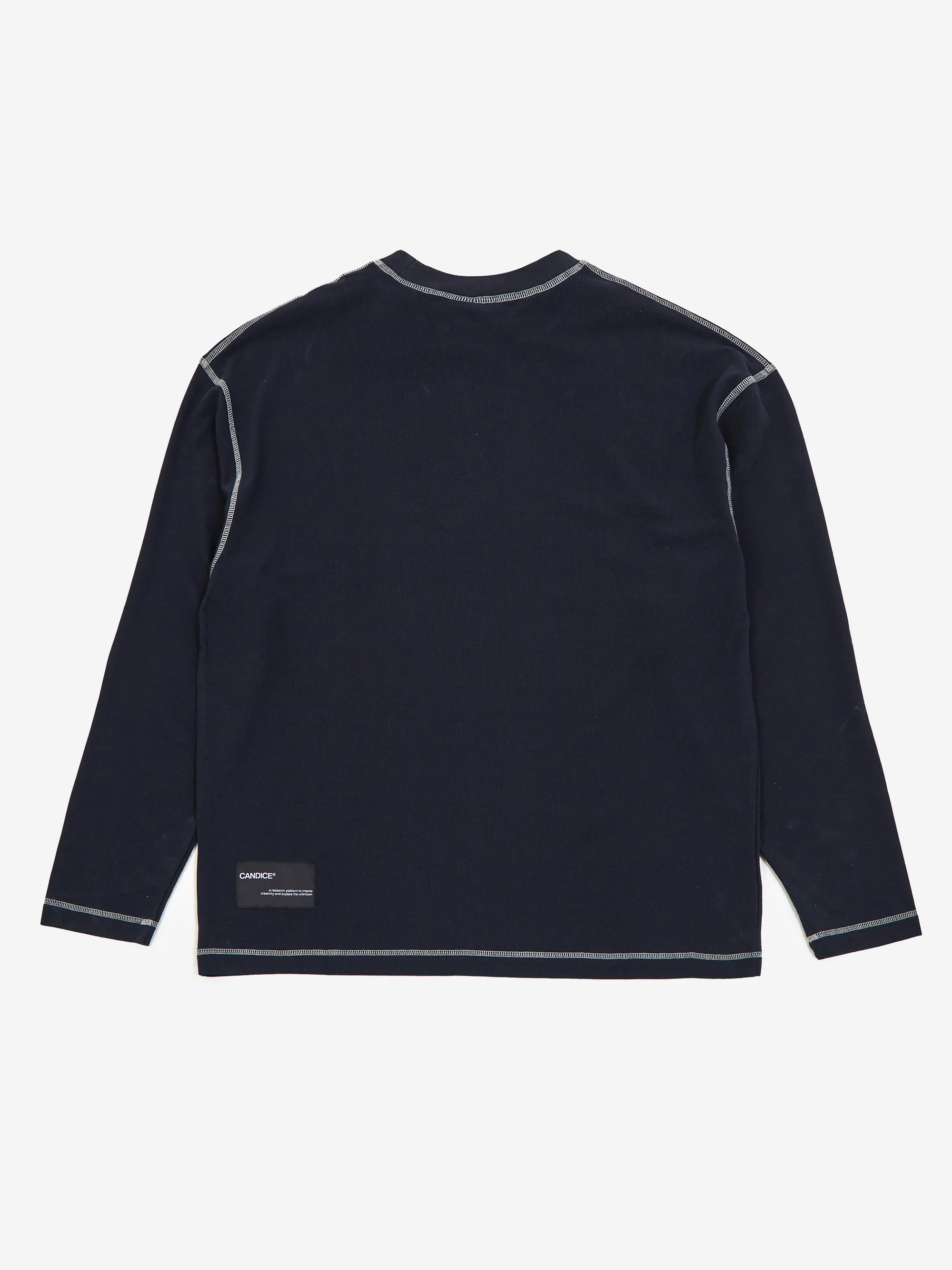 Candice Waffle Longsleeve Tee - Navy - Image 4
